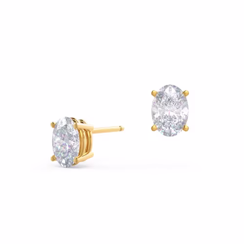 Primary Yellow Image for Oval Stud Earrings