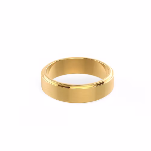 Primary Yellow Image for Matte Flat Beveled Ring