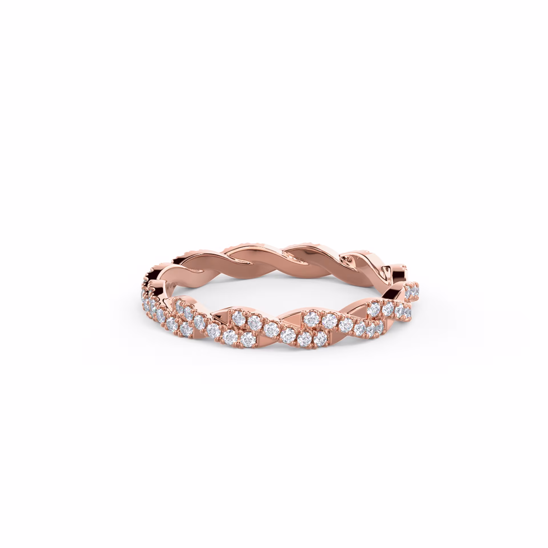 0.45 ct Round Lab Diamonds Infinity Twist Full Eternity Band in 14kt Rose Gold (Main View)