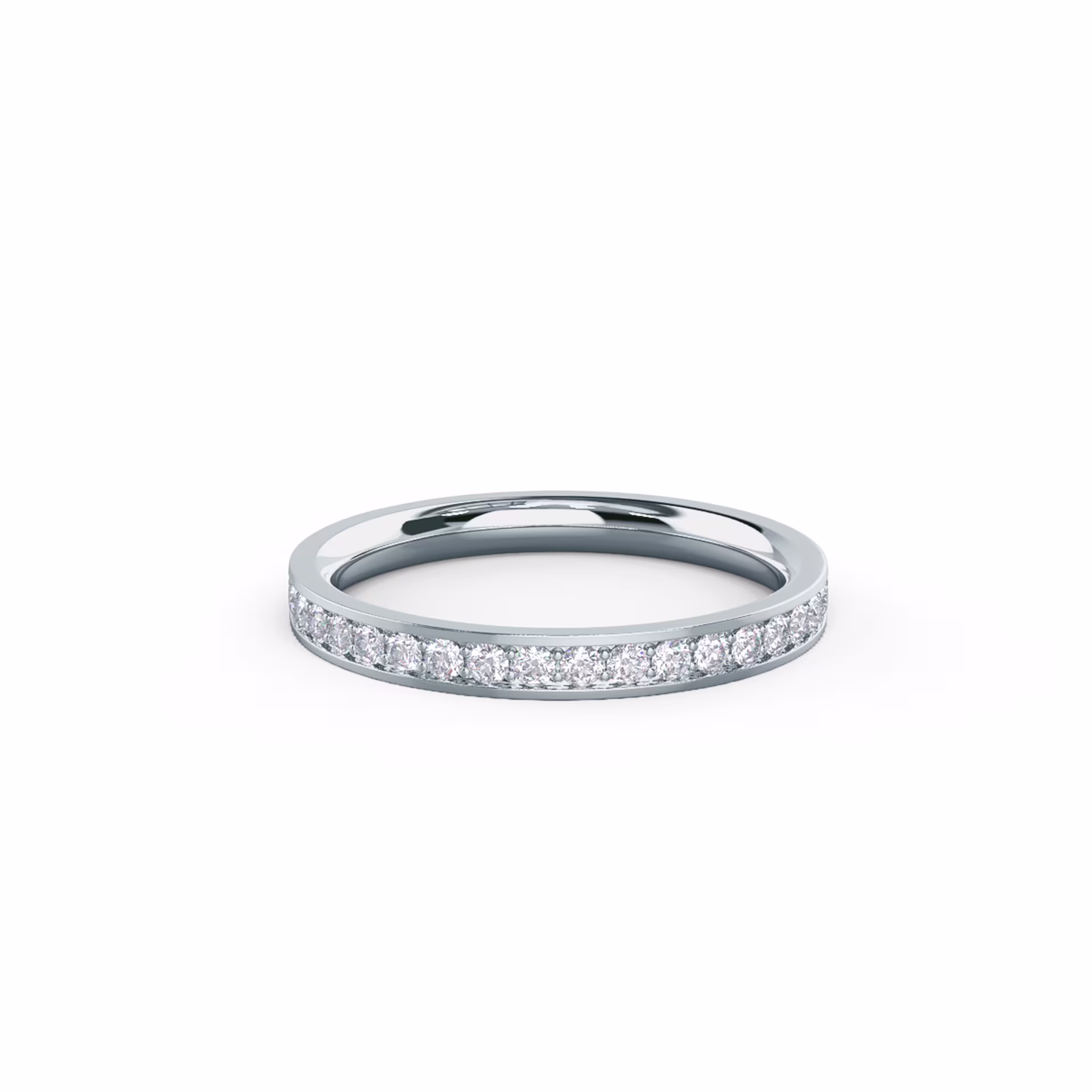 0.45 Carat Round Diamonds Channel Set Three Quarter Band in 18k White Gold (Main View)