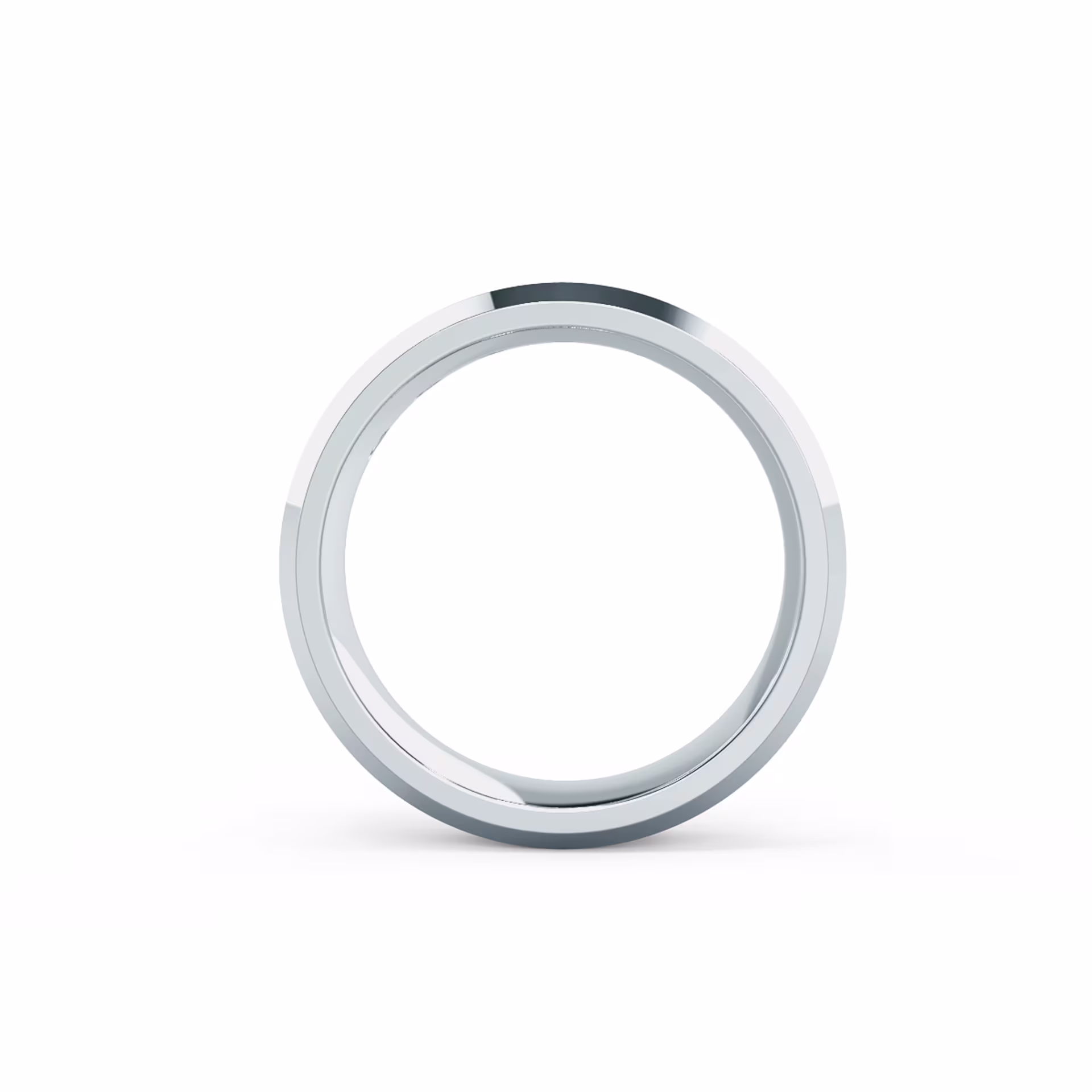 Exceptional Quality 1.4 ctw Diamonds Matte Beveled Channel Round Seven Stone in 18k White Gold (Profile View)