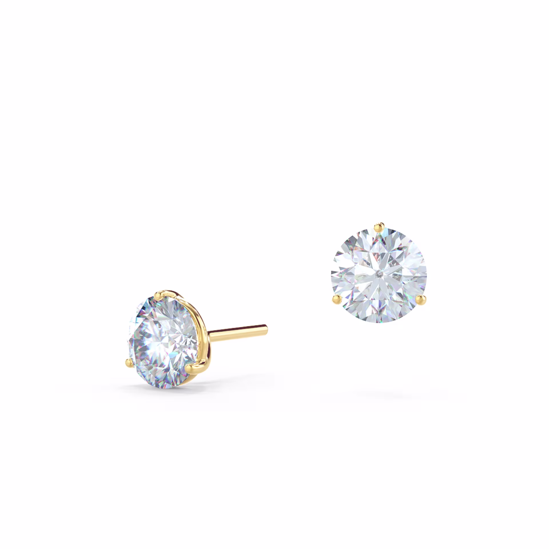Yellow Gold Martini Stud Earrings
