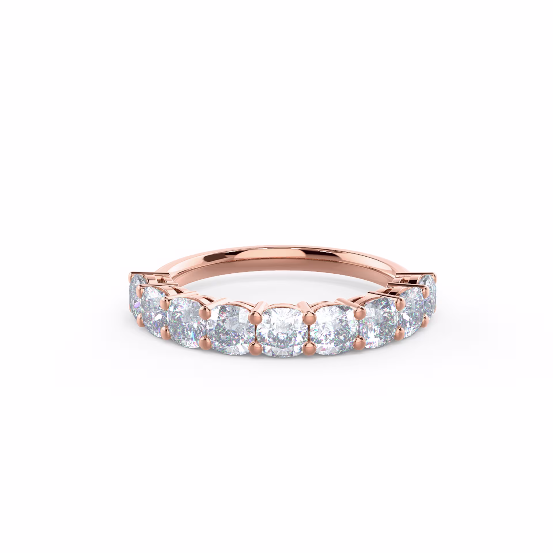 2.25 ctw Diamonds Cushion Half Band in 14k Rose Gold (Main View)