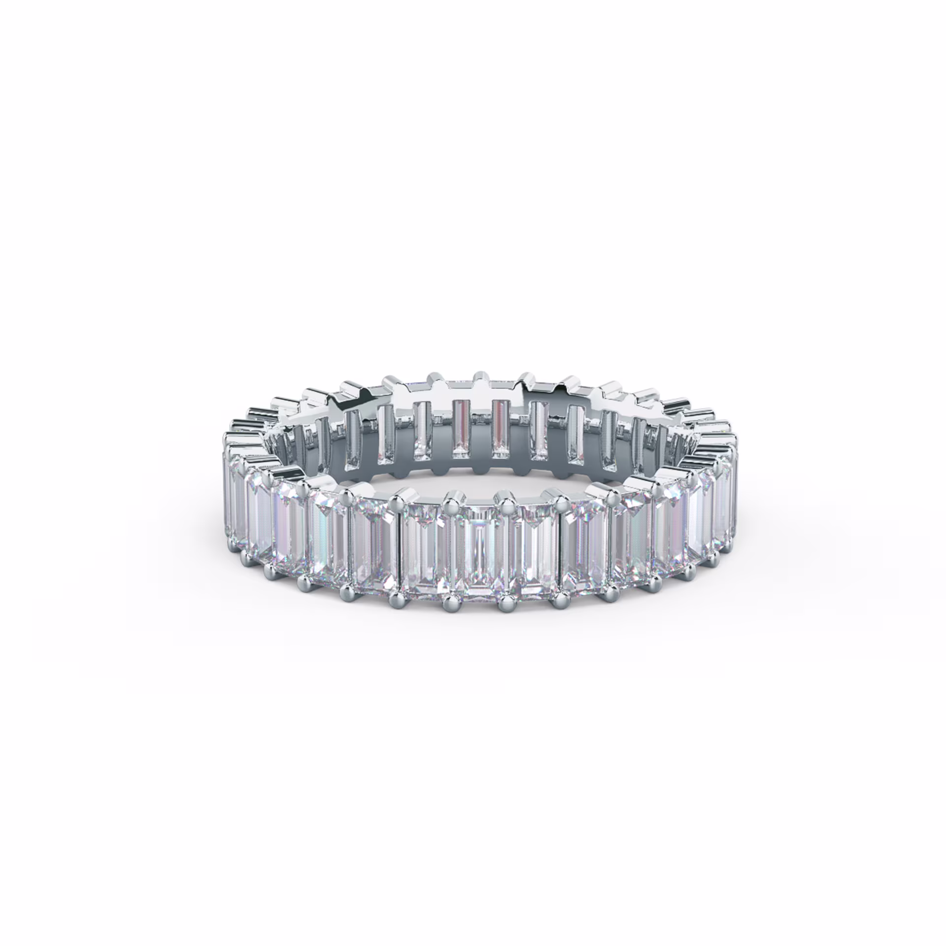 2.8 ct Diamonds Baguette Eternity Band in 18k White Gold (Main View)