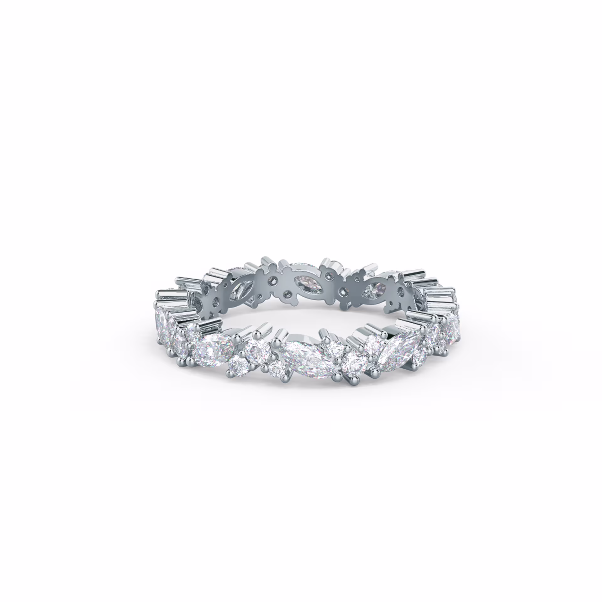 1.35 Carat Lab Diamonds set in 18k White Gold Jessica Eternity Band (Main View)