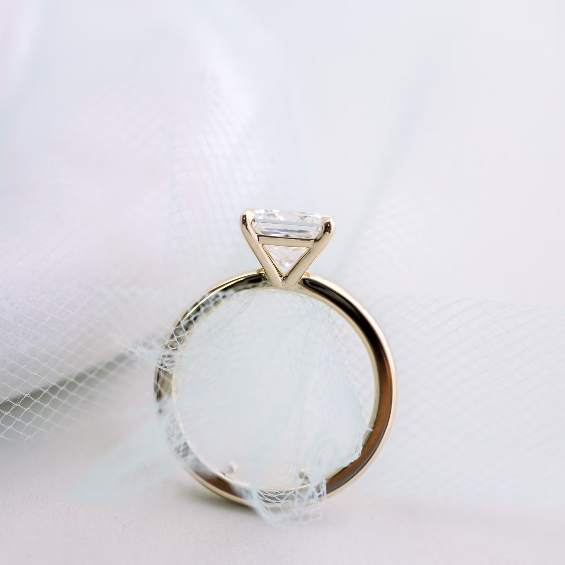 14k yellow gold 2ct princess cut lab diamond solitaire engagement ring ada diamonds design ad 341 profile view