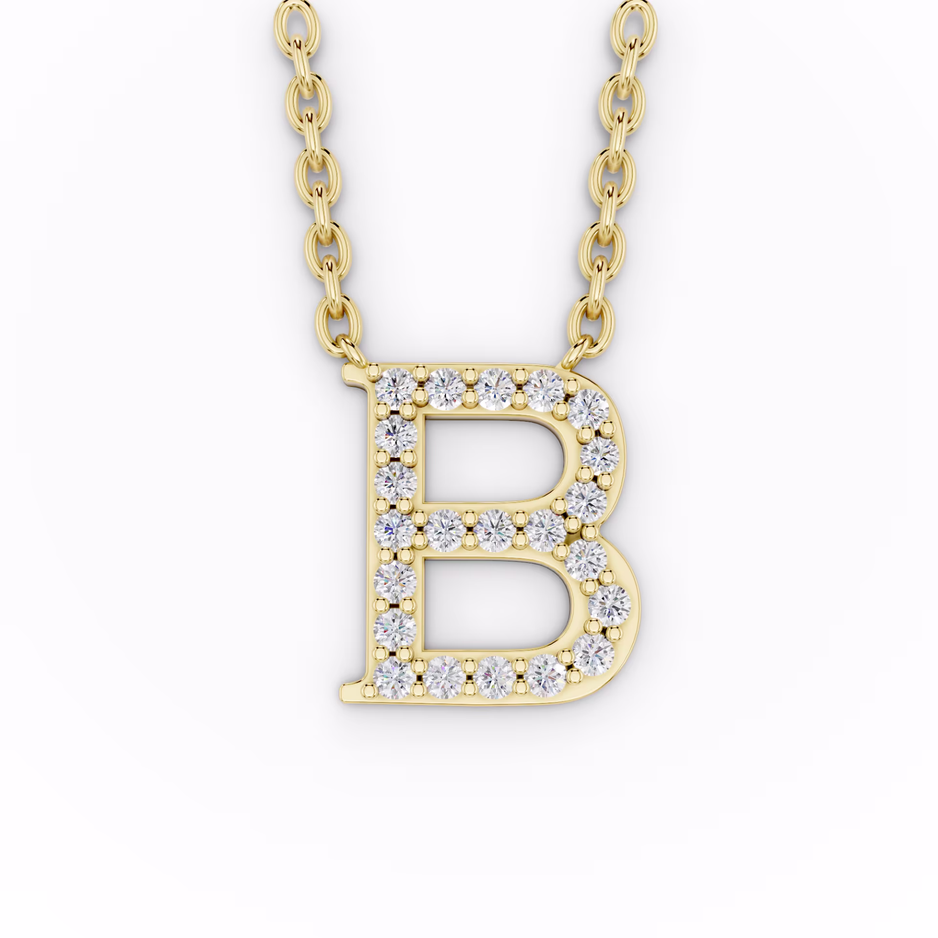 Primary Yellow Image for Pave Letter Pendant