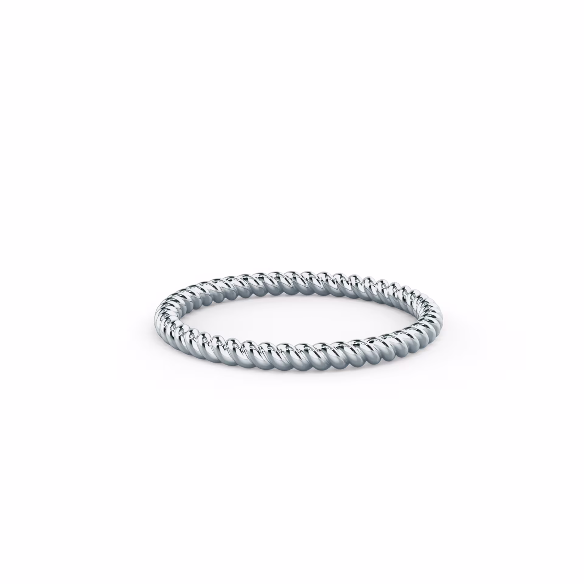 18k White Gold Rope Eternity Band featuring Plain Metal Diamonds (Main View)