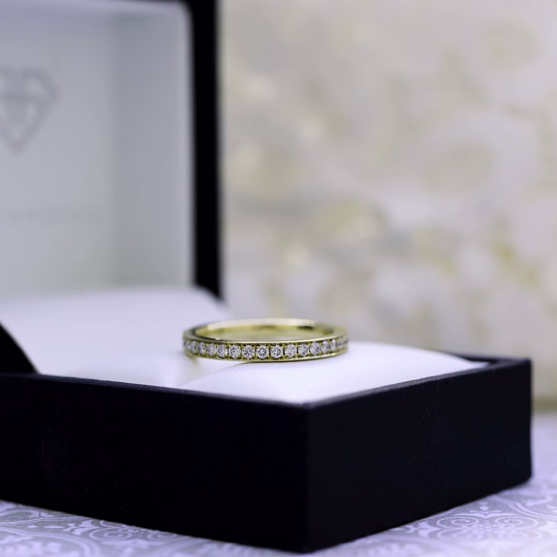 Lab Grown Diamond Channel Set Eternity Band In Box AD089