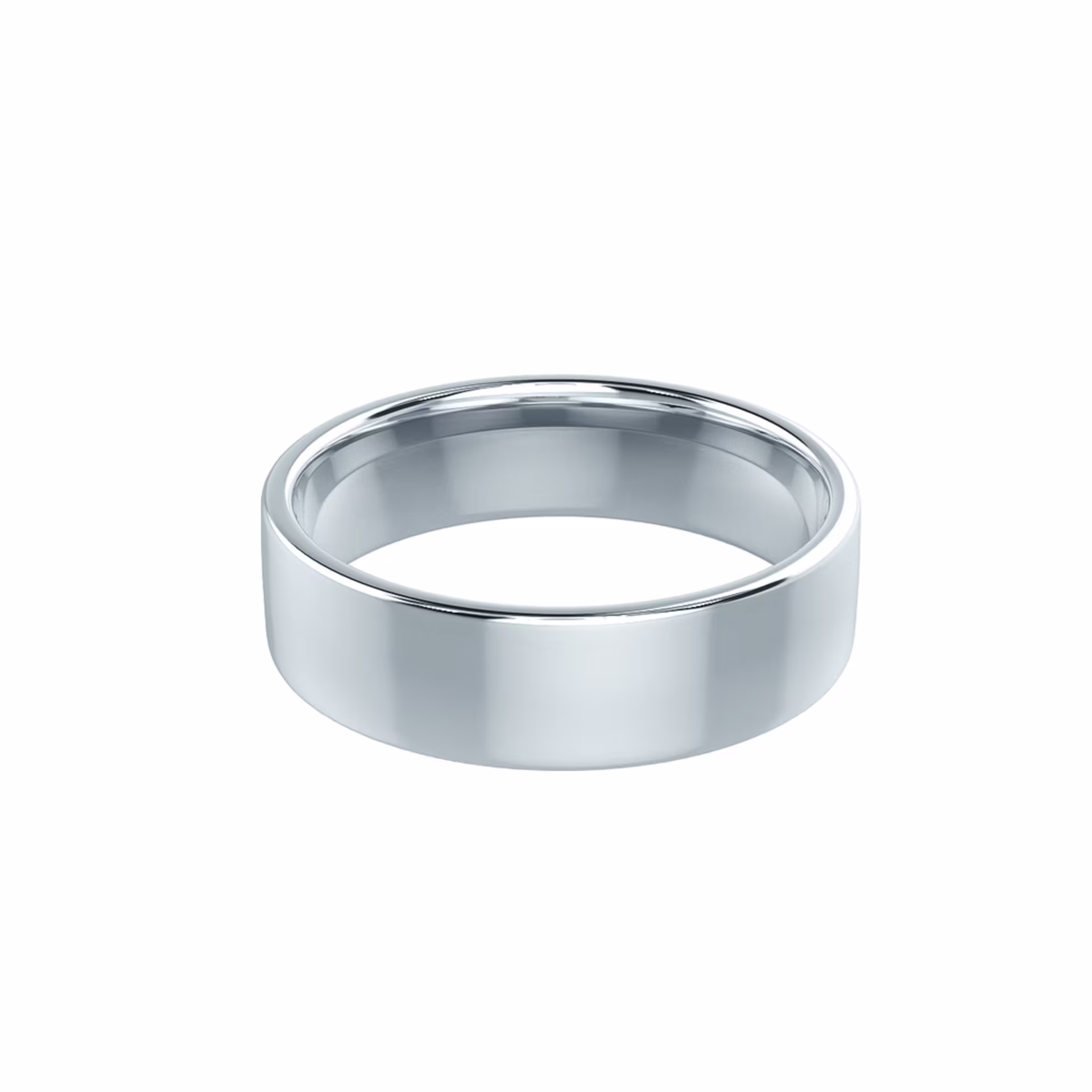 Classic Flat Men's Wedding Band in Platinum Design-219