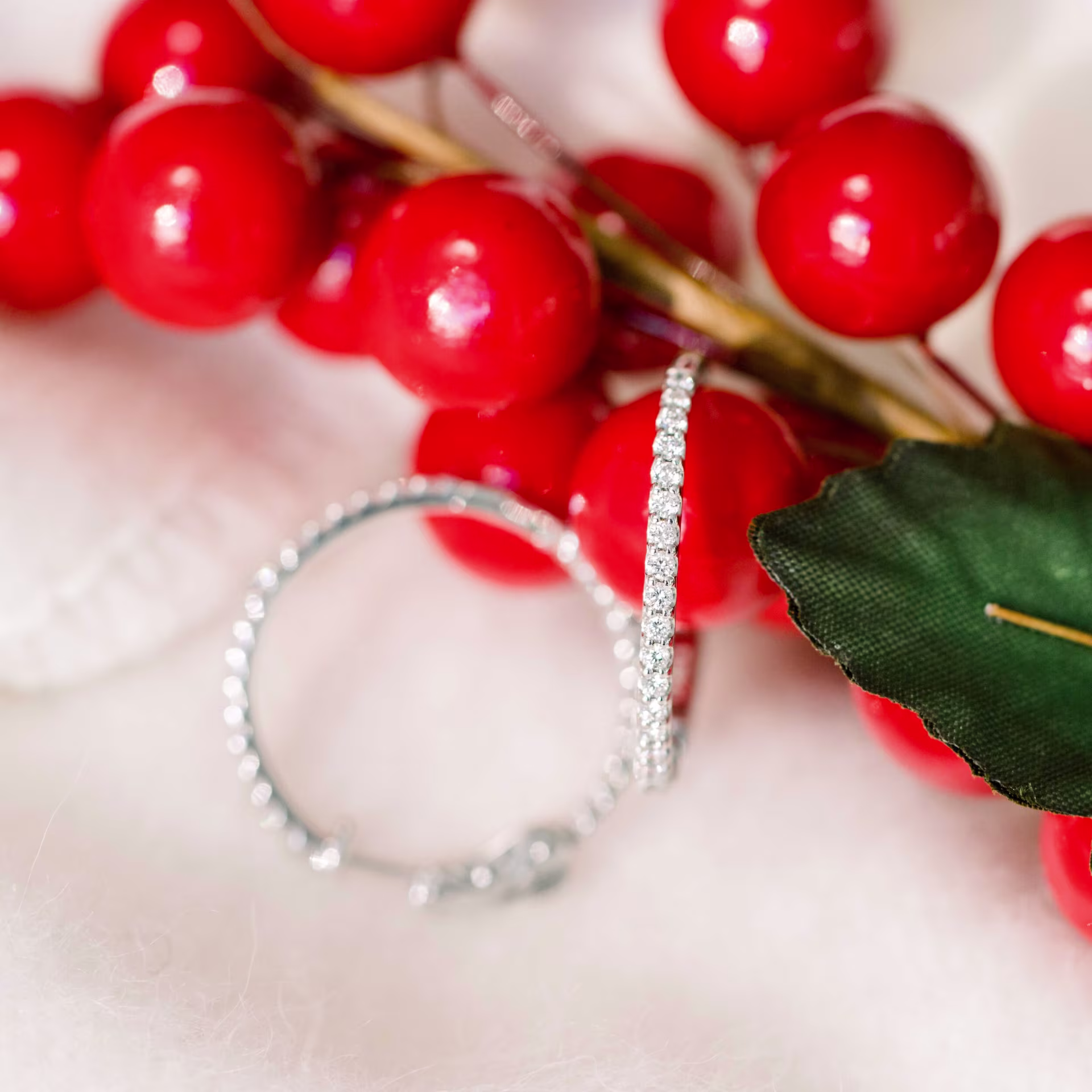 lab diamond hoops earrings