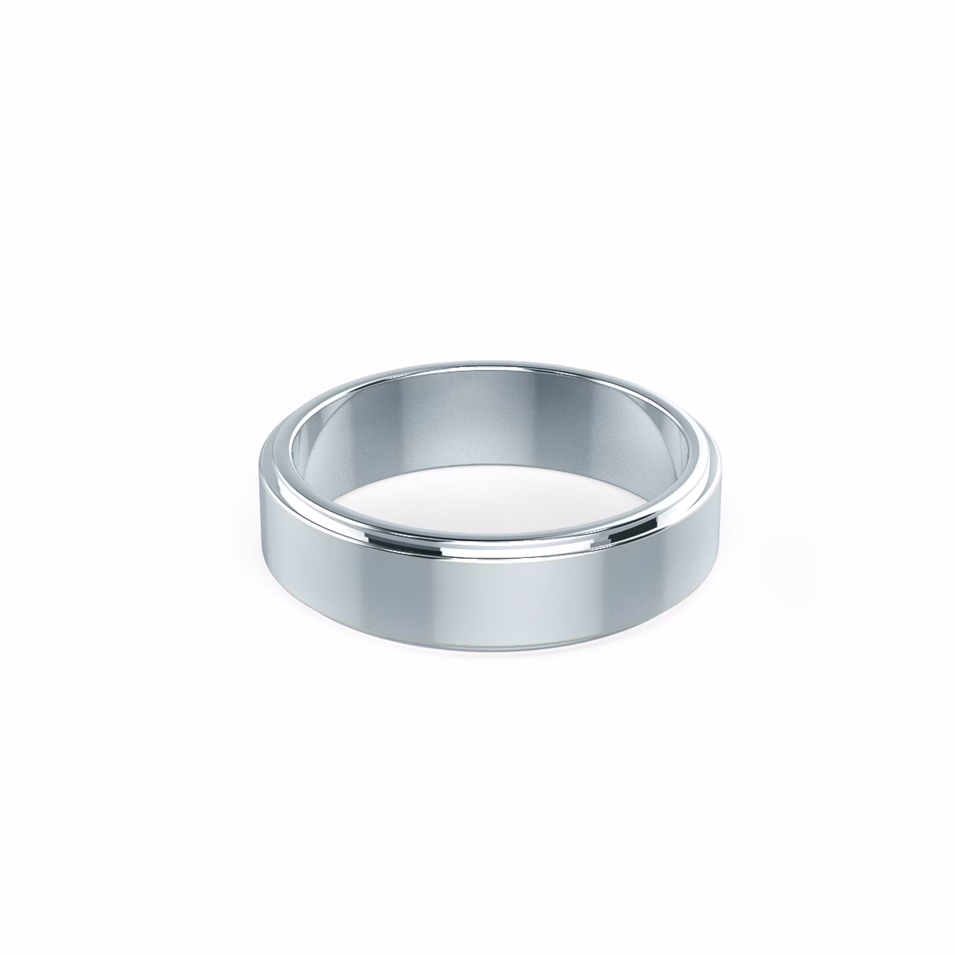 Primary White Image for Classic Flat Beveled Ring