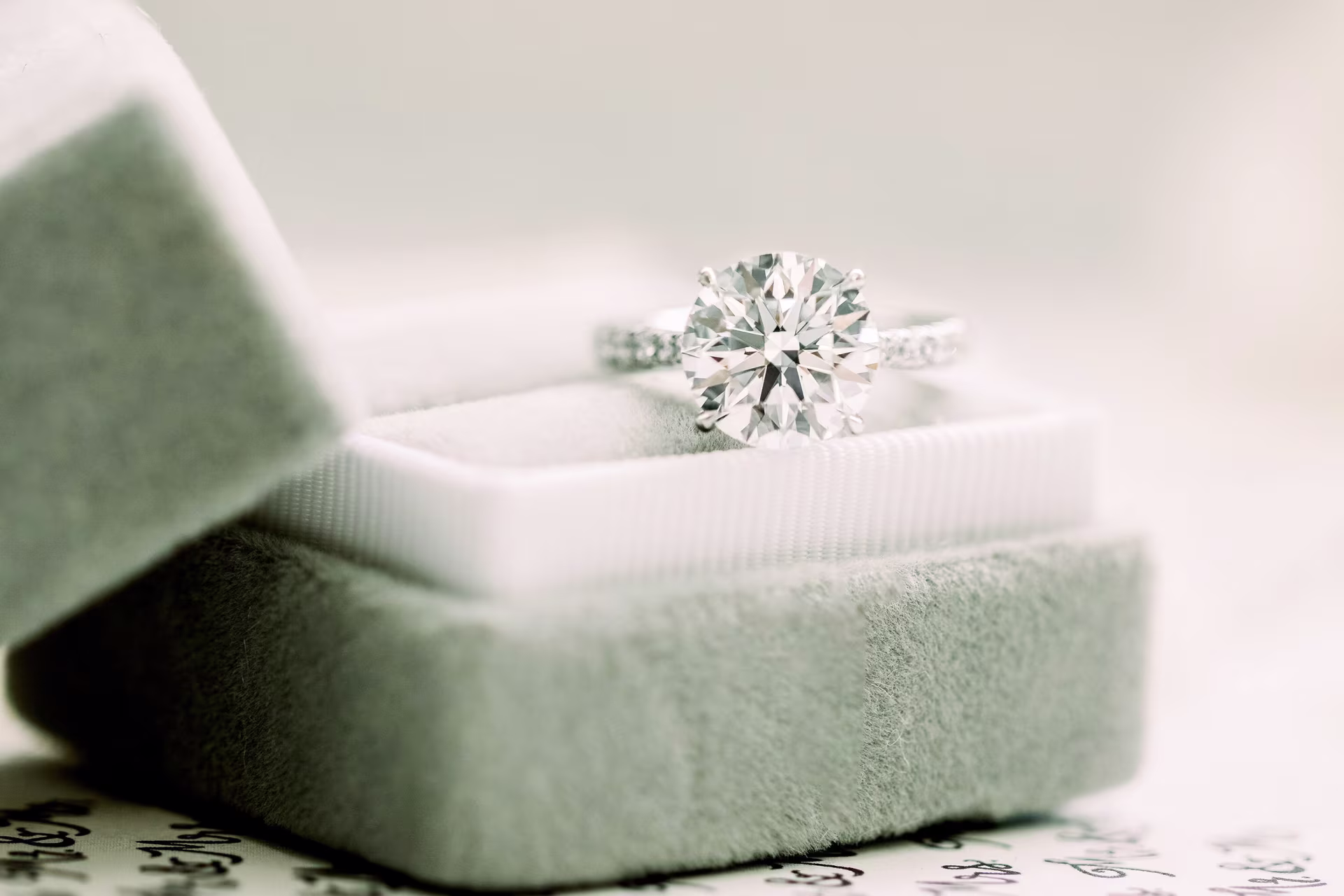 4ct round lab diamond cathedral pave engagement ring platinum ada diamonds