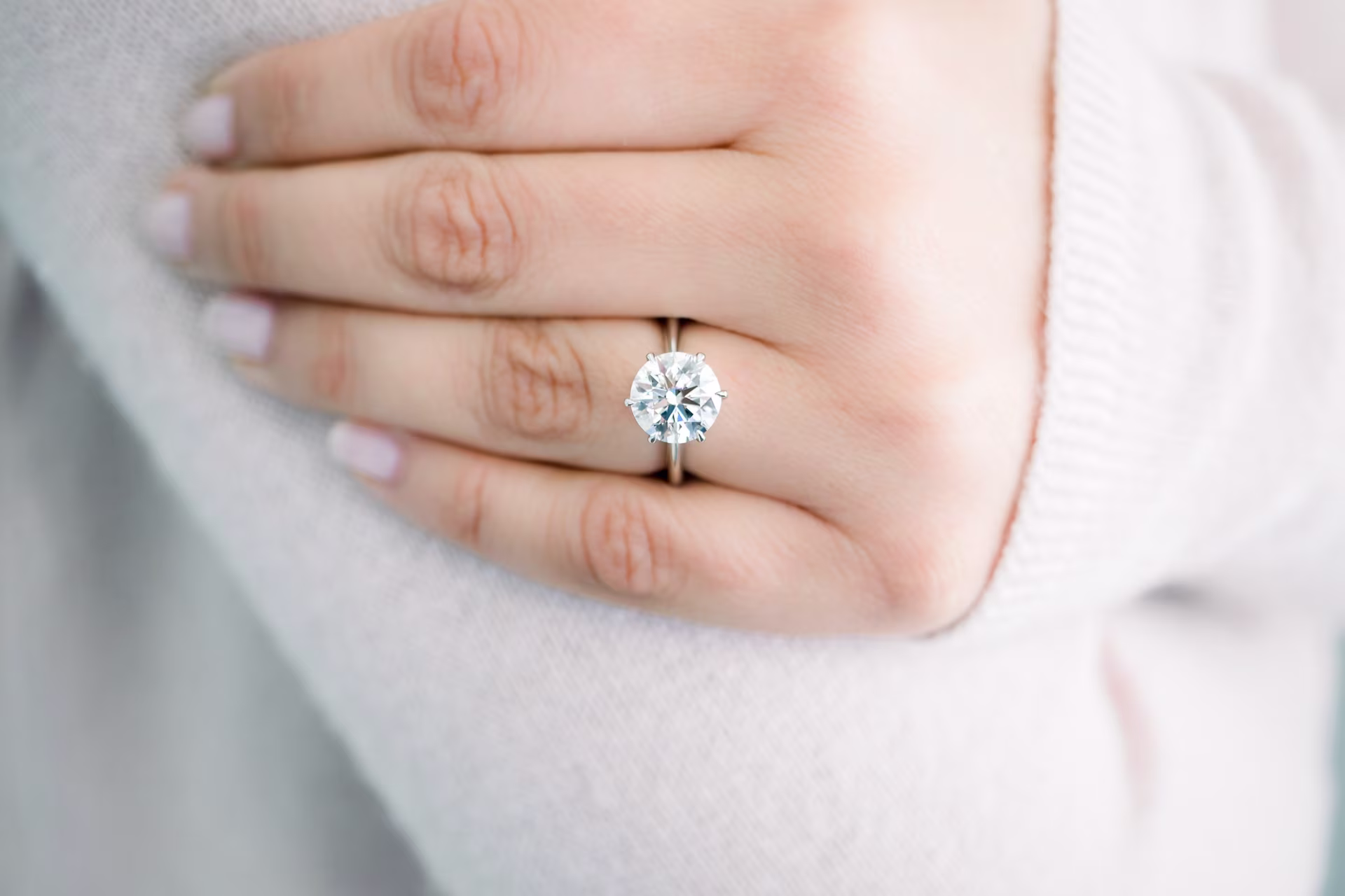 round lab diamond solitaire engagement ring platinum ada diamonds