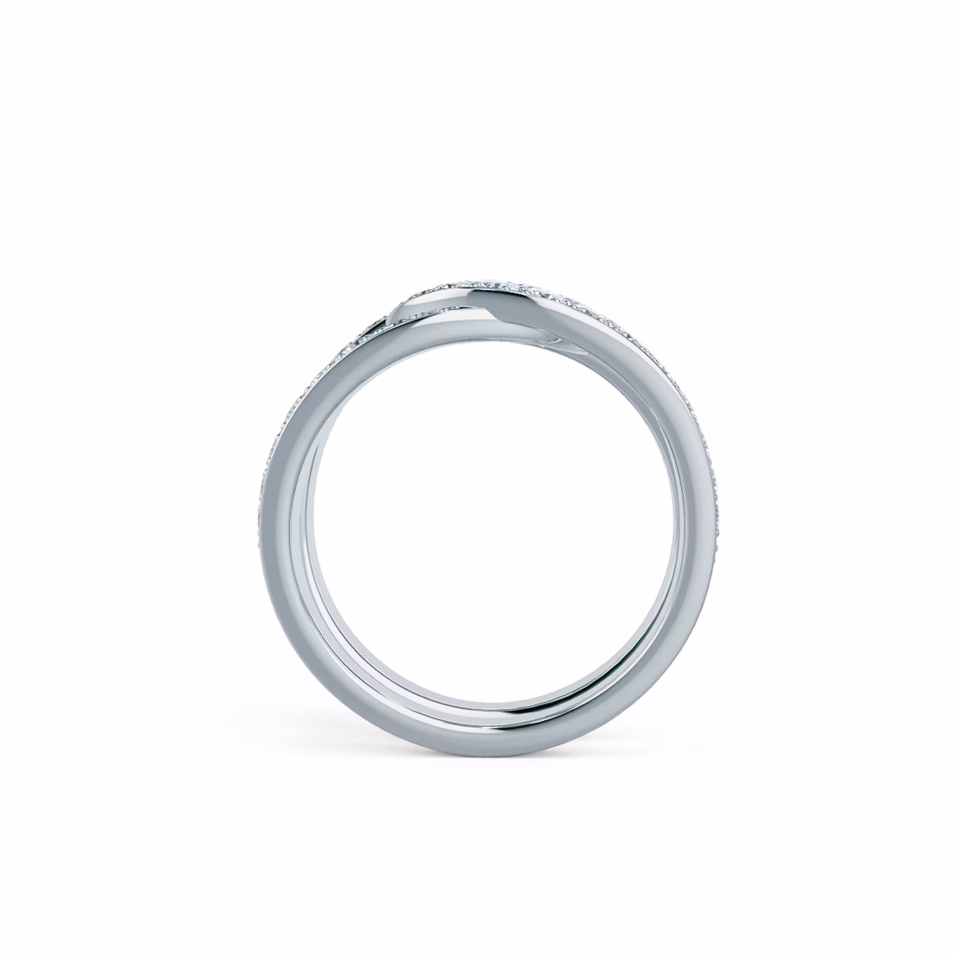 Lovelock Lab Created Diamond Fashion Ring in White Gold Design-092