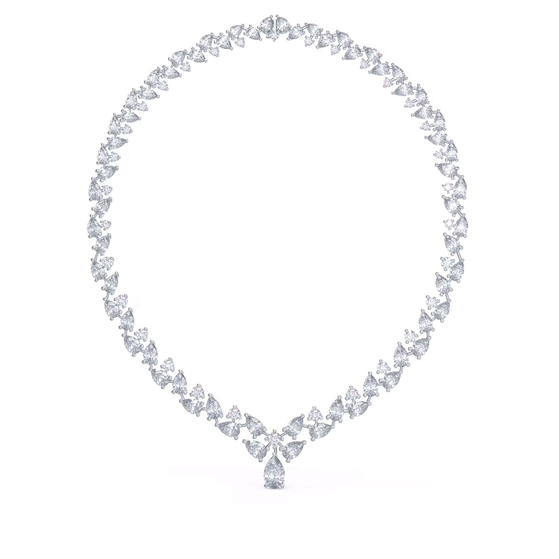 lab created diamond choker in white gold