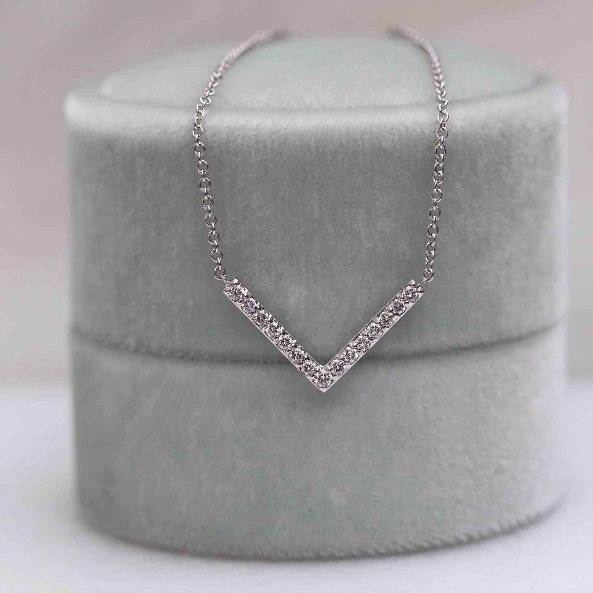 white gold lab diamond fashion necklace