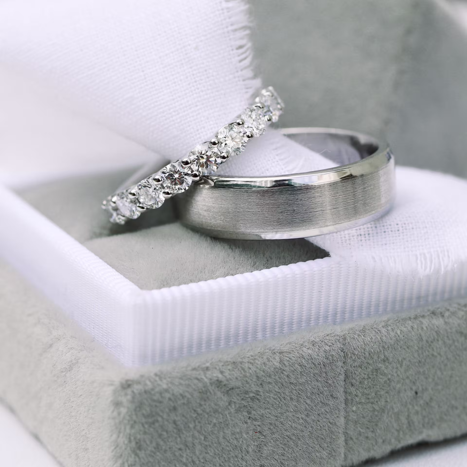 Mens Rounded Beveled Wedding Band Ada Diamonds AD-299