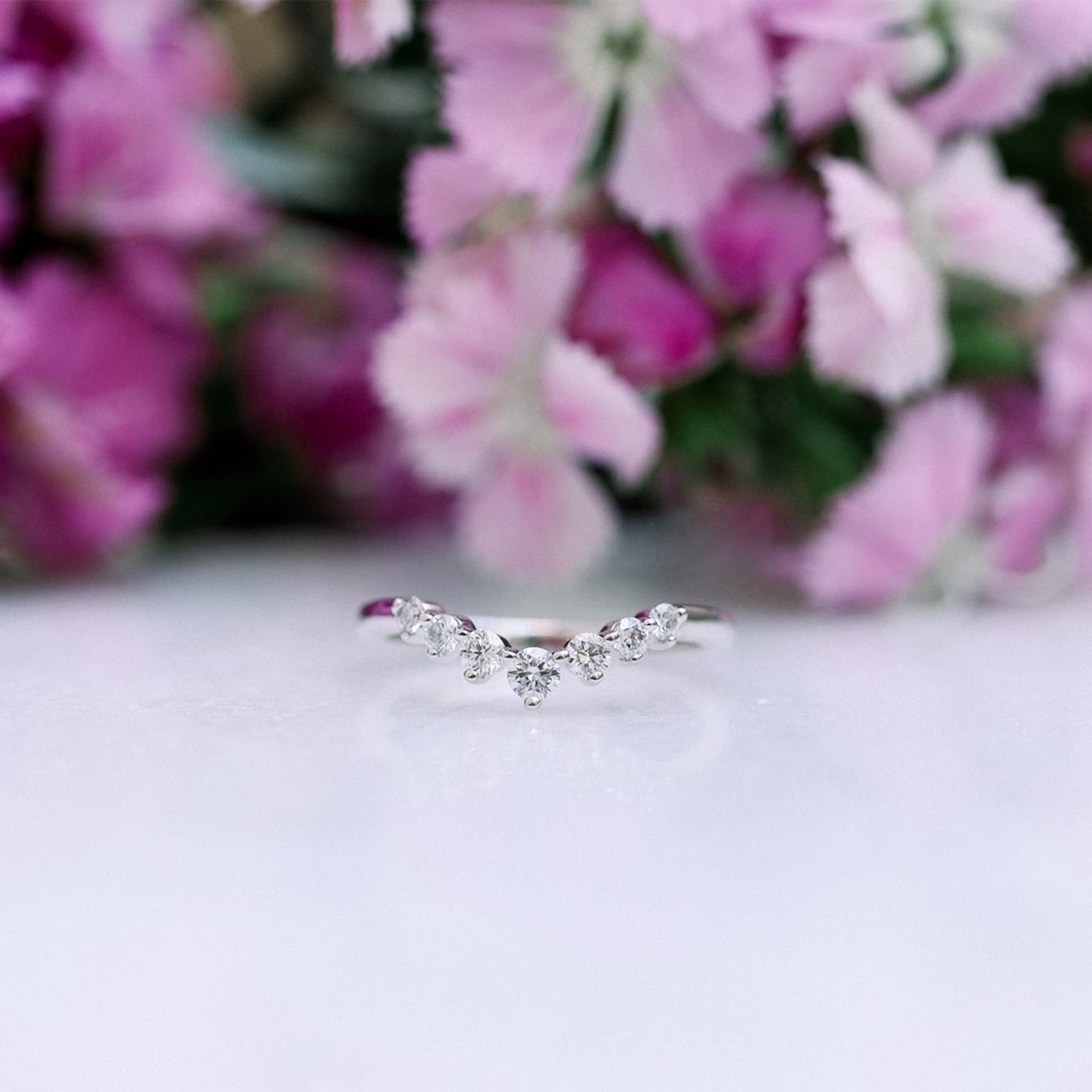 Lab Created Diamond Nesting Wedding Band Design AD258