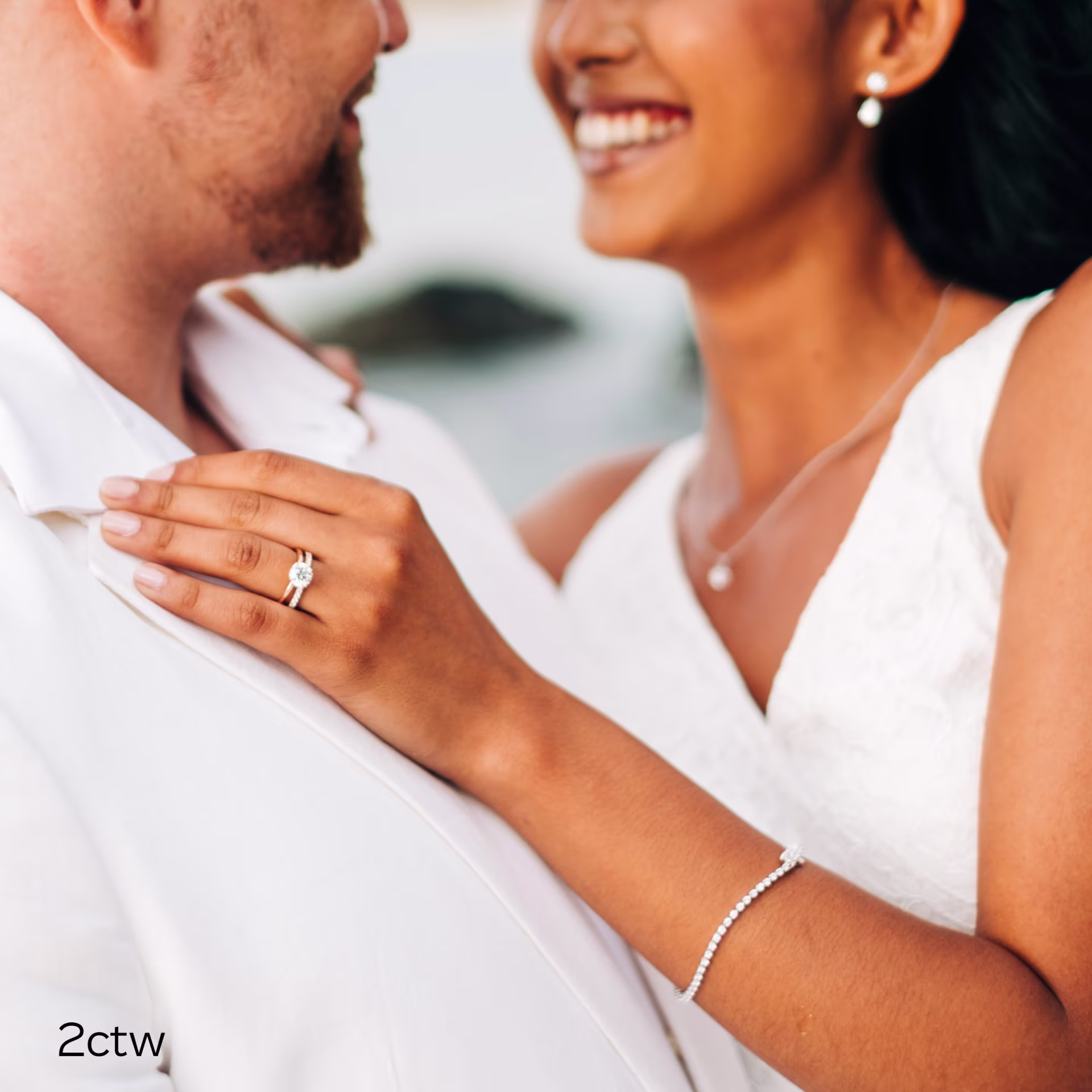 Exceptional Quality 2.0 ct Round Diamonds set in Lab Diamond Three Prong Tennis Bracelet (Main View)