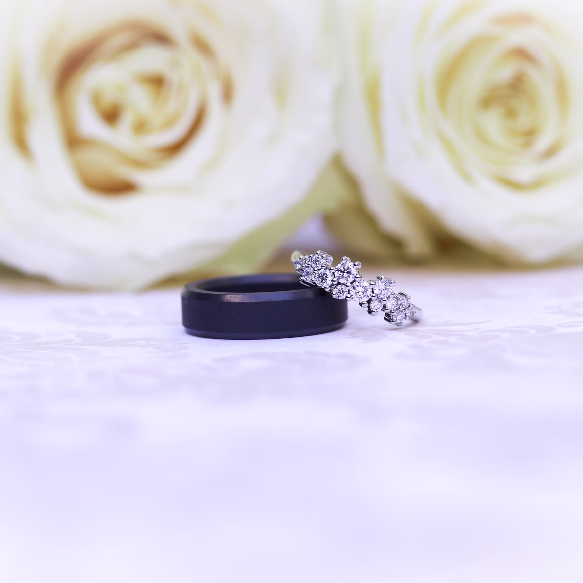 Custom Cluster Lab Diamond Half Band Ada Diamonds AD-182