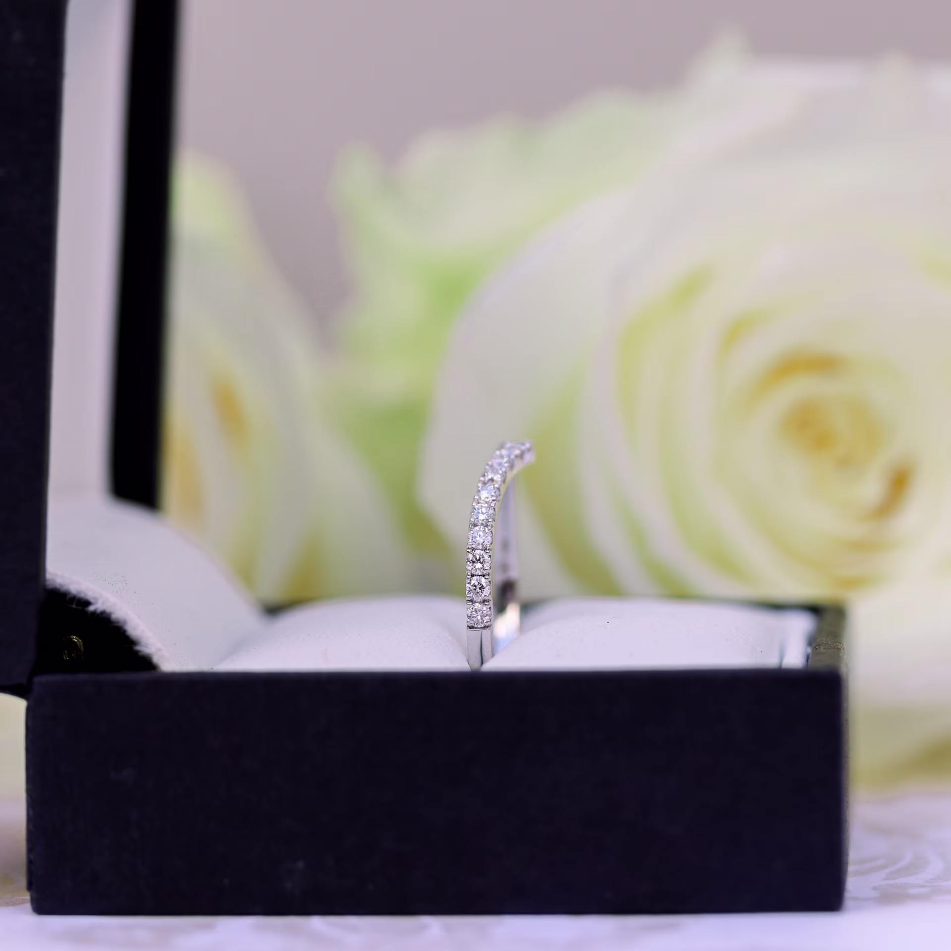 Custom V Lab Diamond Nesting Wedding Band Ada Diamonds AD-182