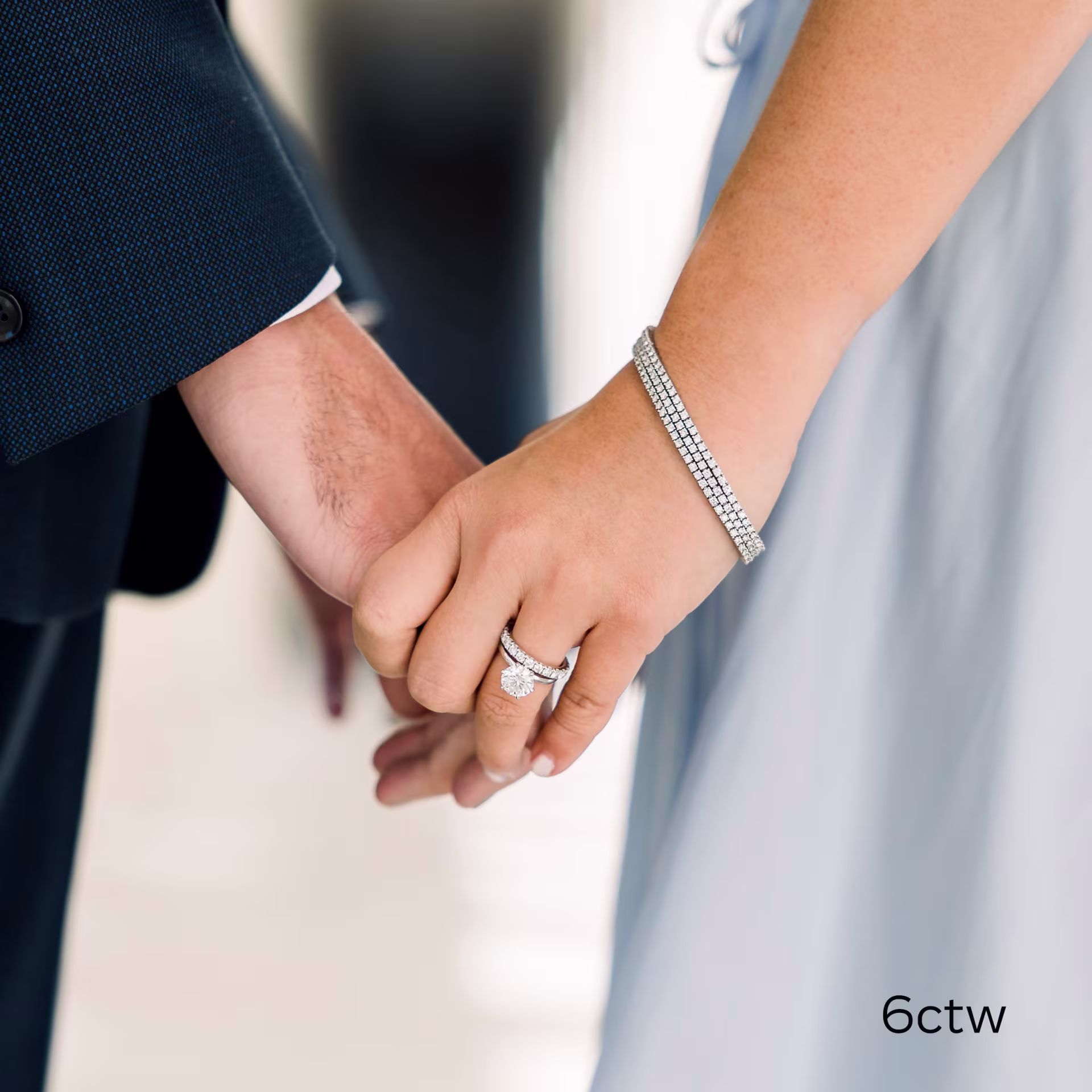 white gold six carat three row lab diamond tennis bracelet ada diamonds design ad 191 on model