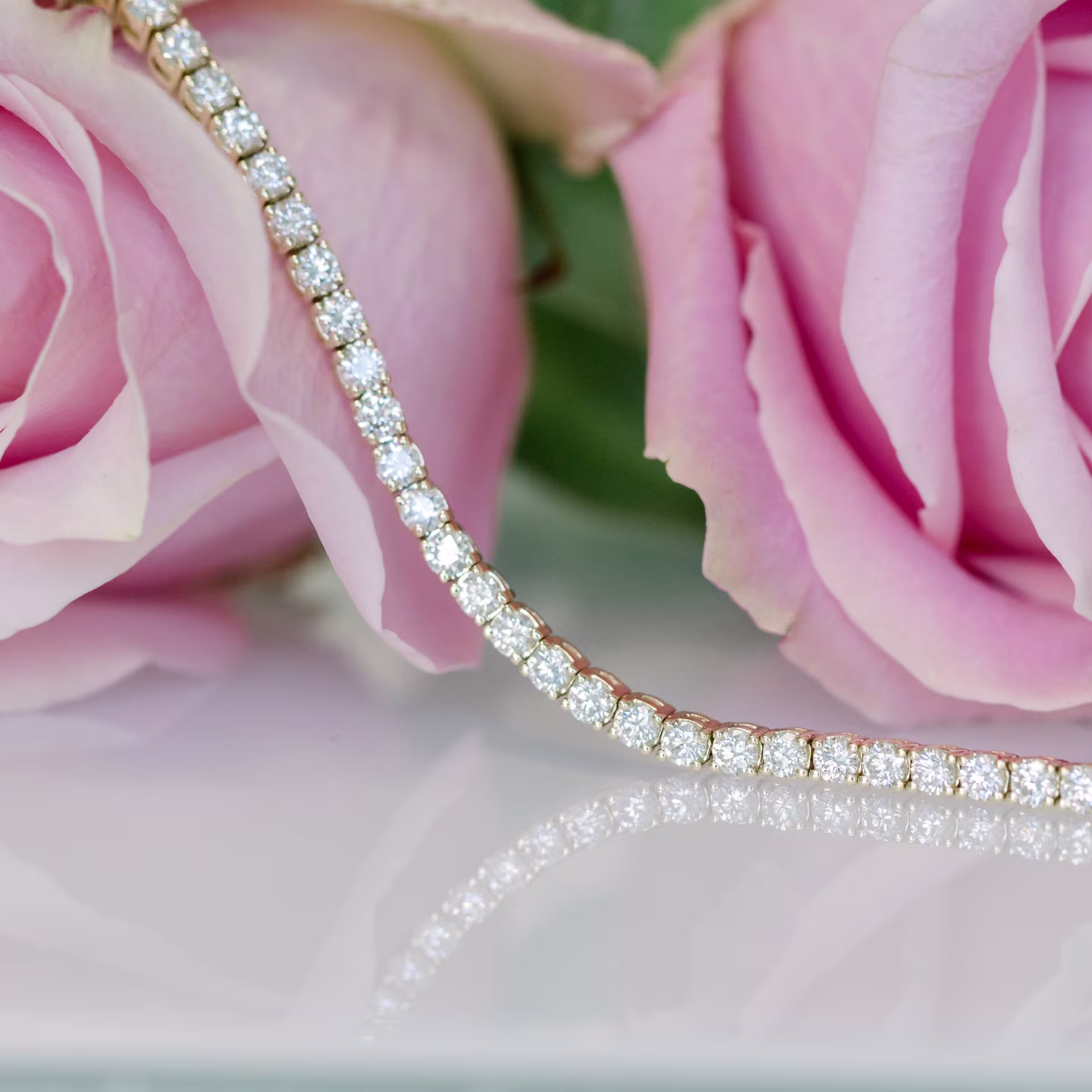 four carat lab created diamond tennis bracelet yellow gold ada diamonds design ad 111