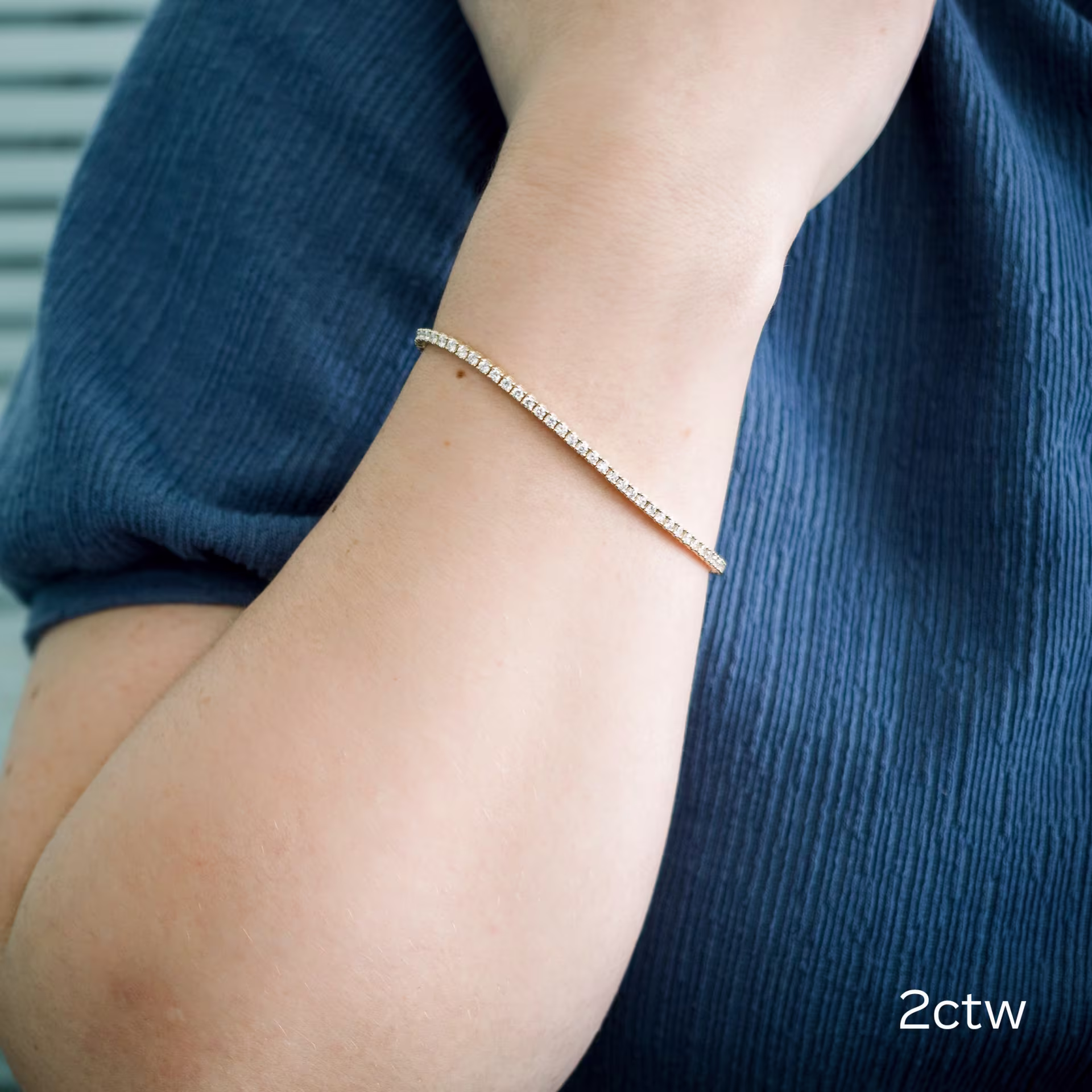 yellow gold 2 carat lab diamond tennis bracelet ada diamonds design ad111