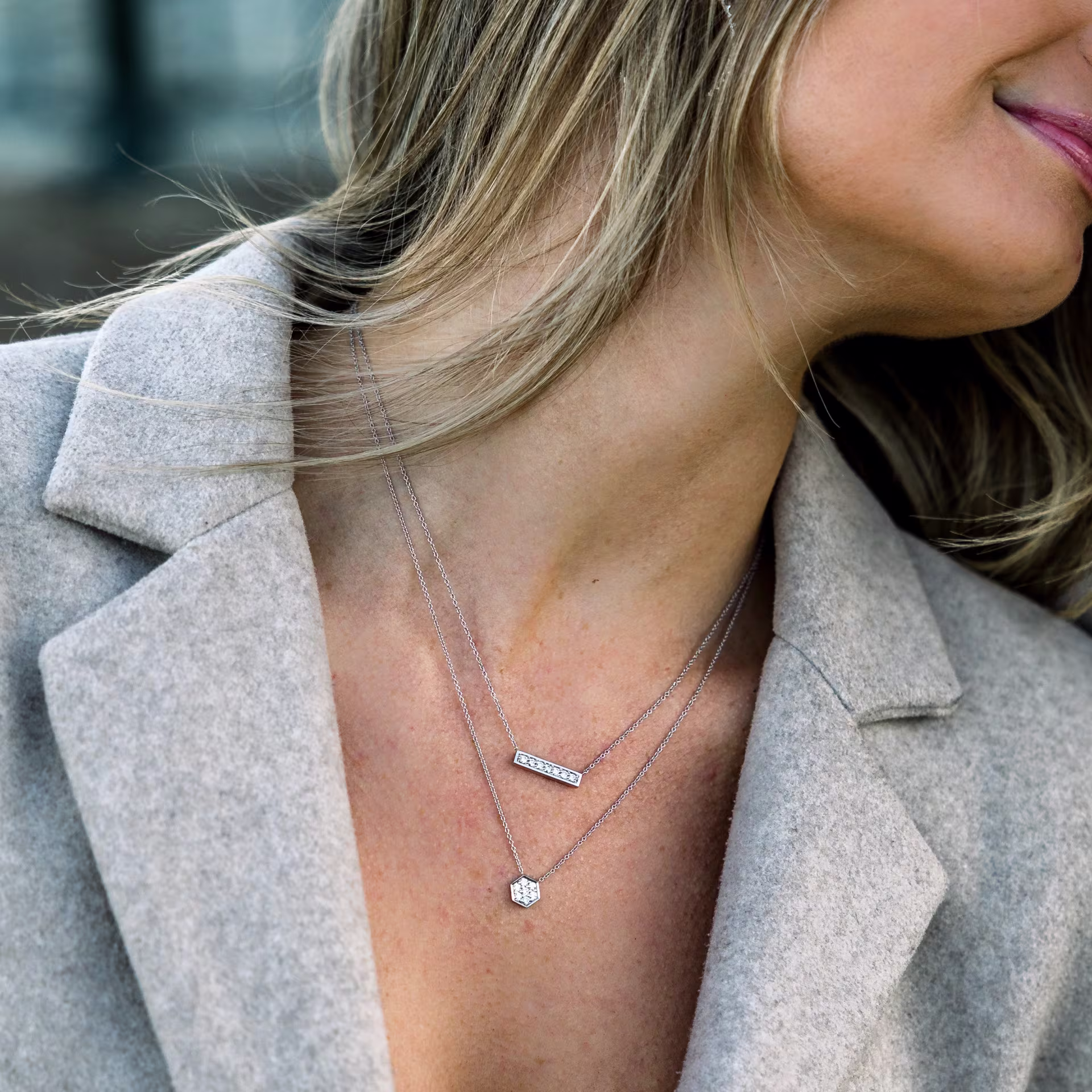 white gold lab diamond bar necklace ada diamonds design ad 122 on model