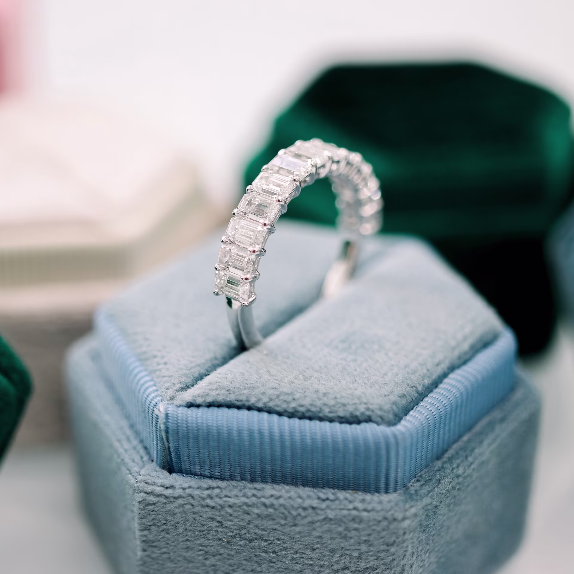 platinum lab created diamond half eternity band ada diamonds design ad 223 profile