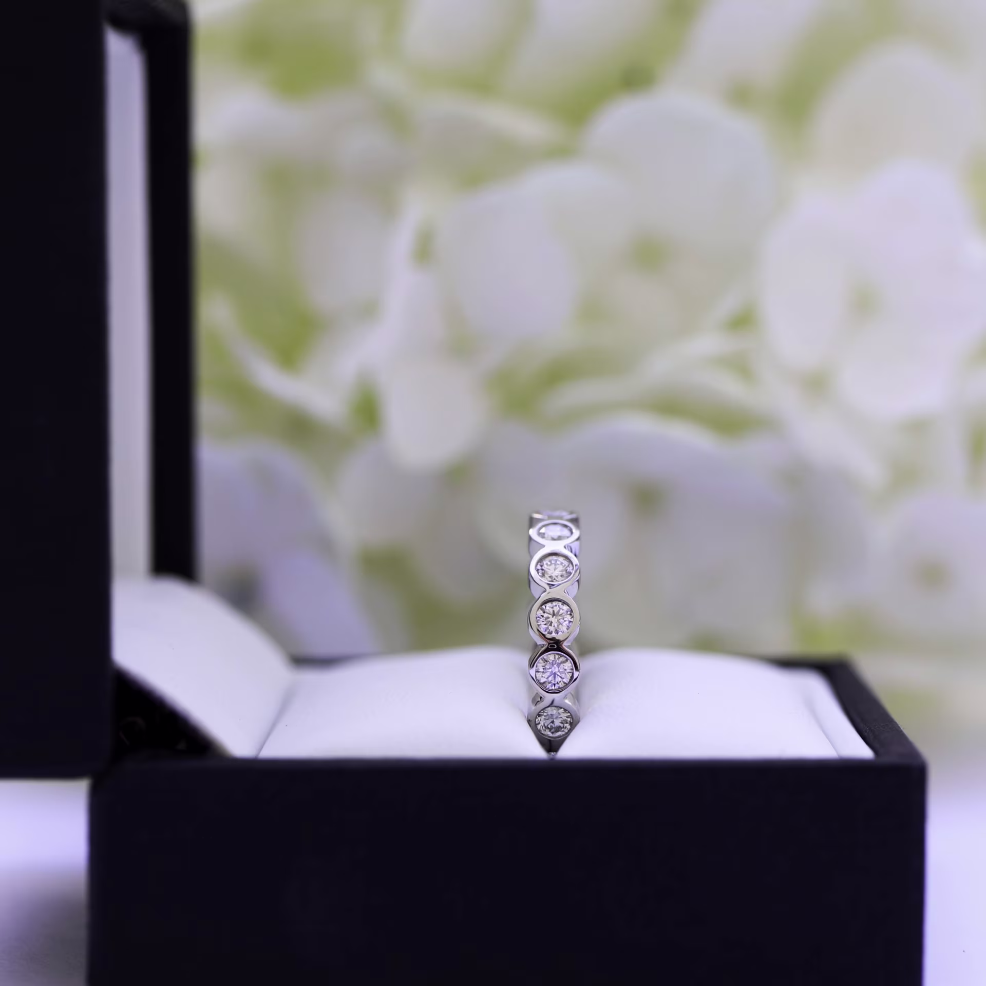 Lab Grown Diamond Bezel Eternity Band In Box Design AD192