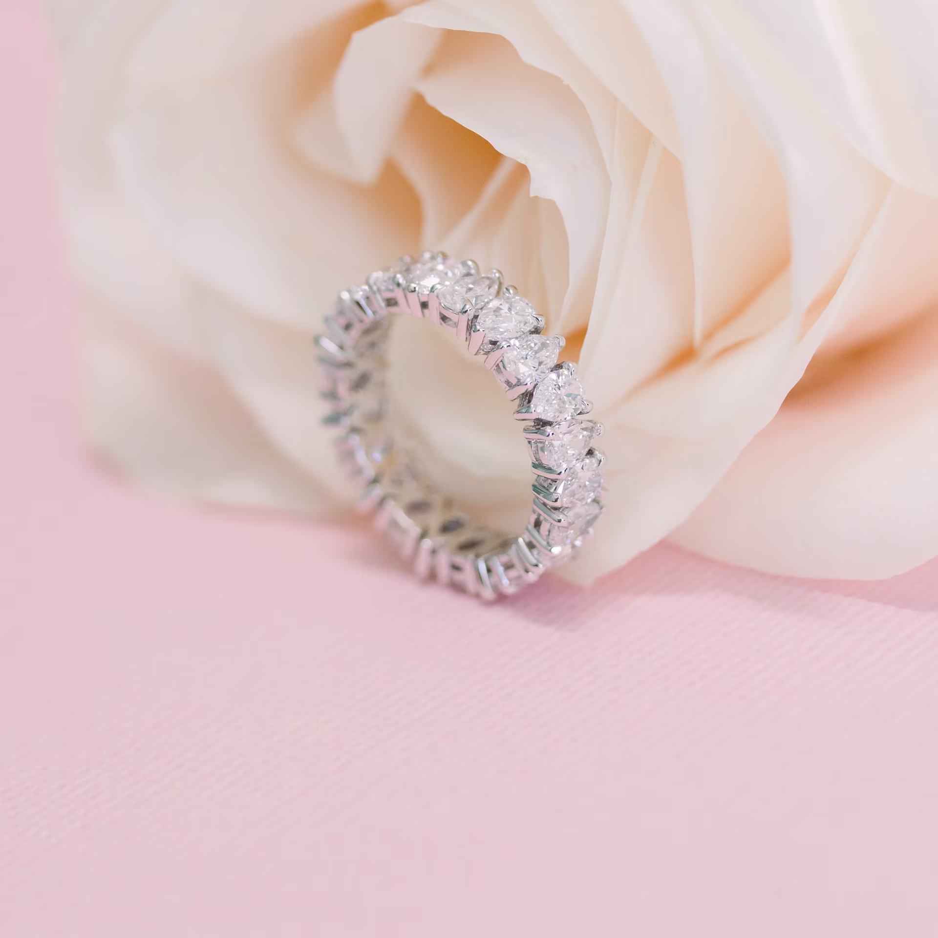 white gold eternity band with pear lab grown diamonds ada diamonds design ad 296 profile