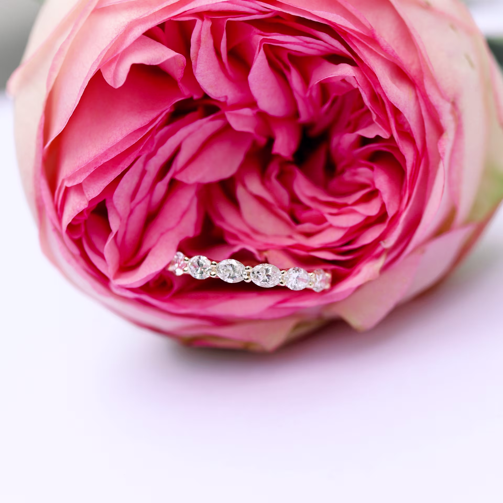 14k yellow gold oval east west eternity band ada diamonds design ad 300