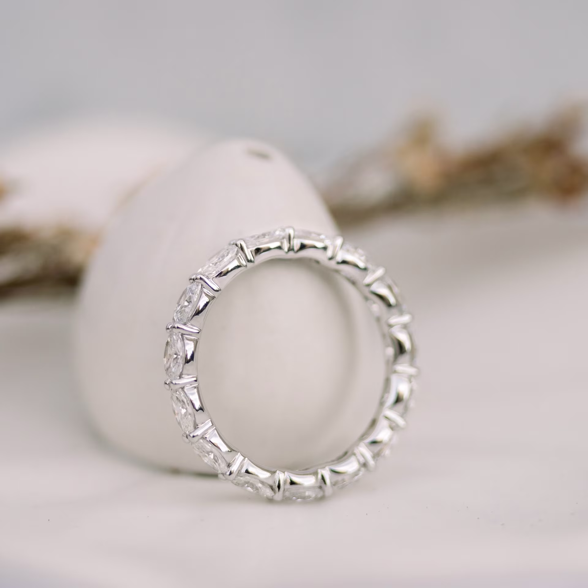 platinum east west oval lab diamond eternity band ada diamonds design ad 300 macro