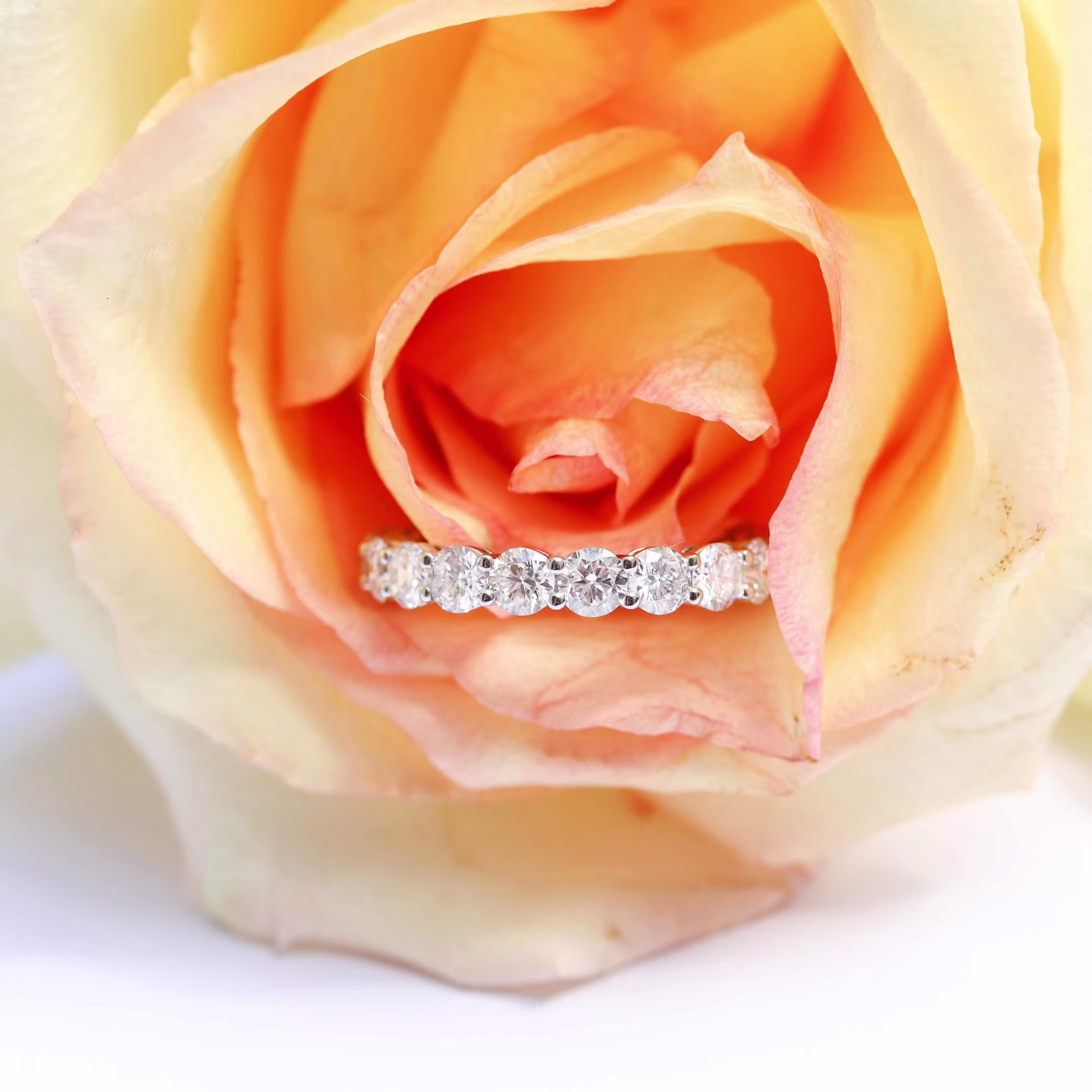 Prong Set Lab Created Diamond Eternity Band AD081