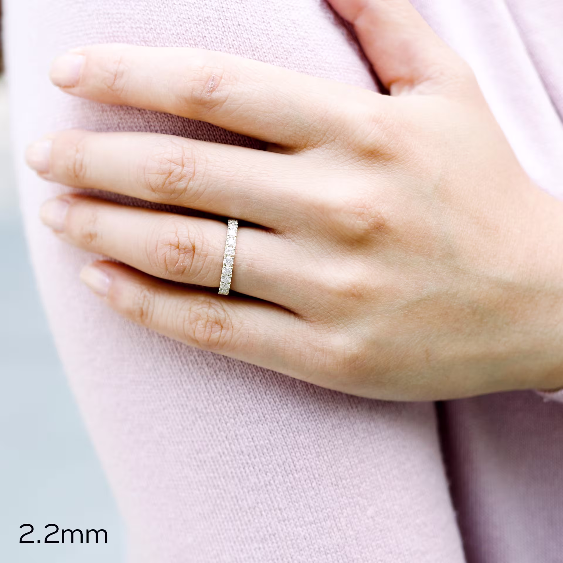 half carat u pavé diamond half band in 14k yellow gold