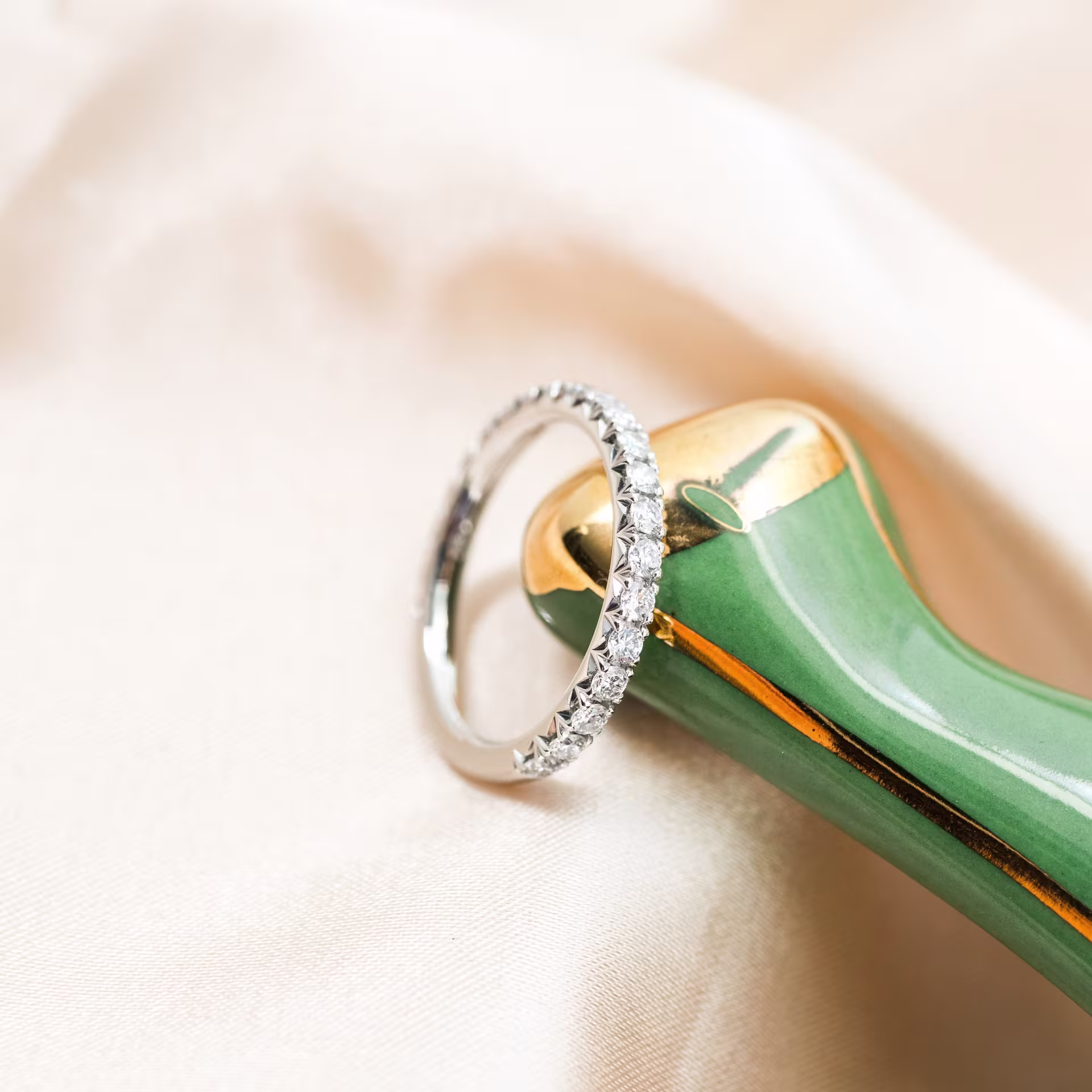 platinum french pavé round lab diamond wedding band ada diamonds design ad 275