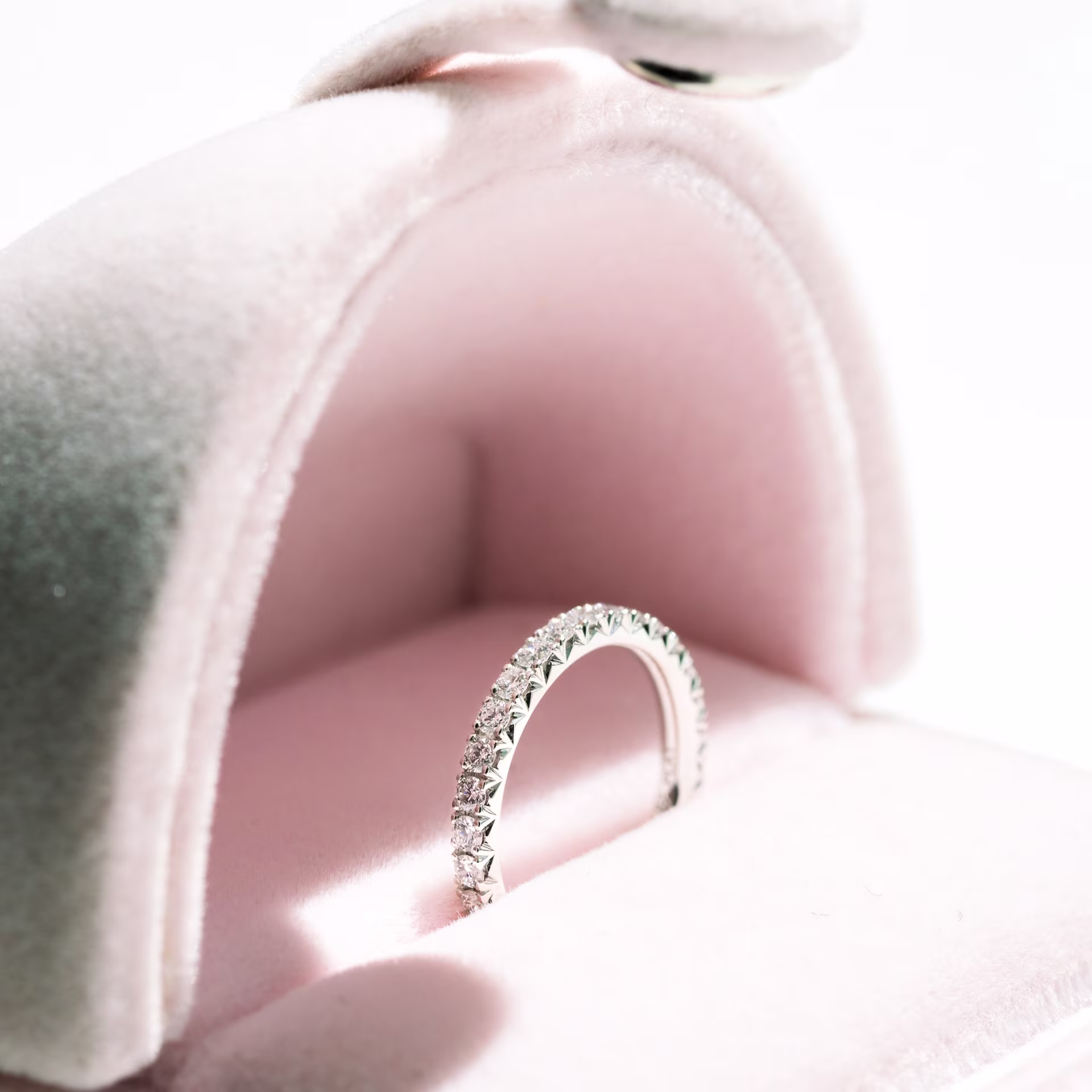 white gold french pavé lab diamond three quarter band ada diamonds design ad 275 profile