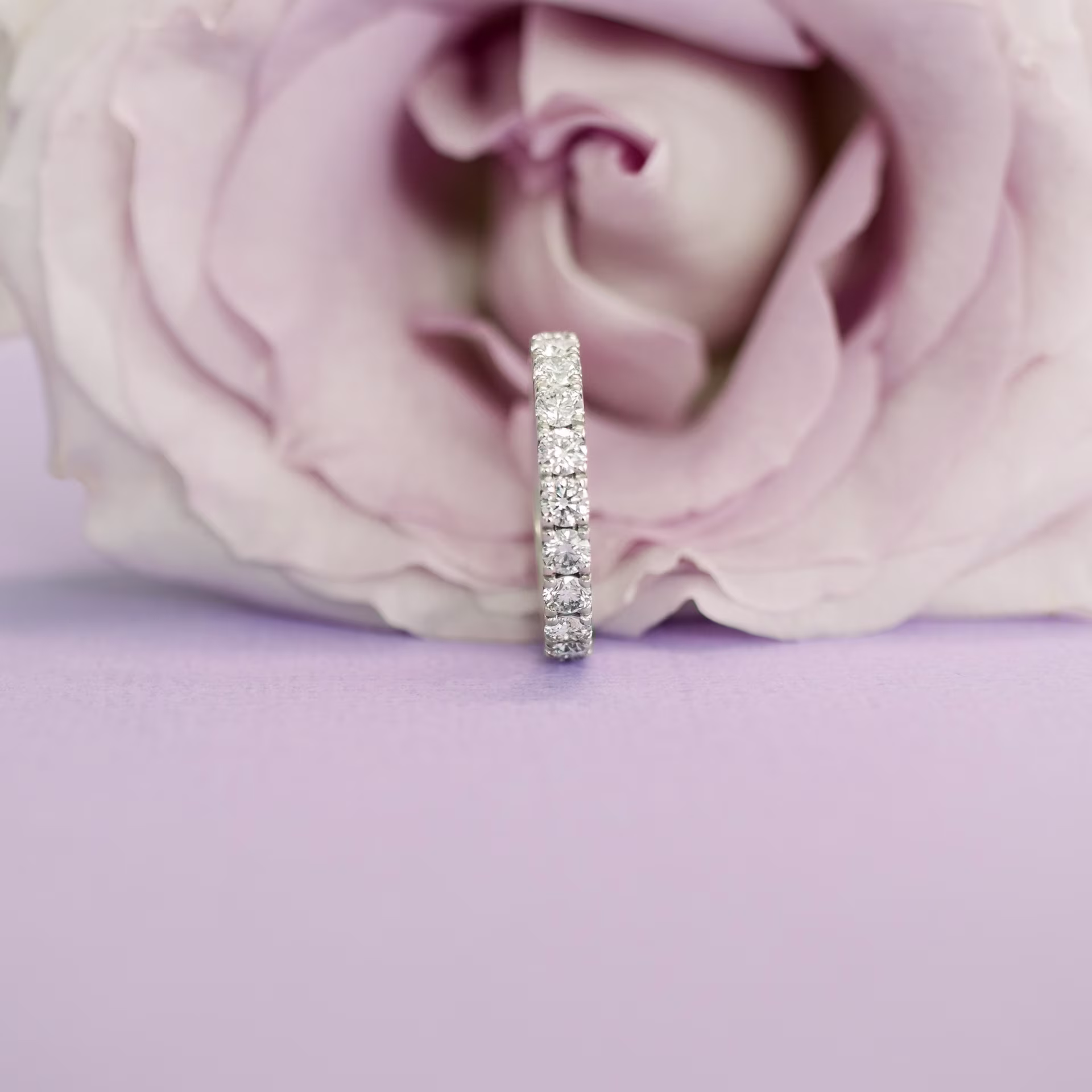 platinum two carat lab diamond wedding band two carat 3/4 coverage band ada diamonds design ad 171