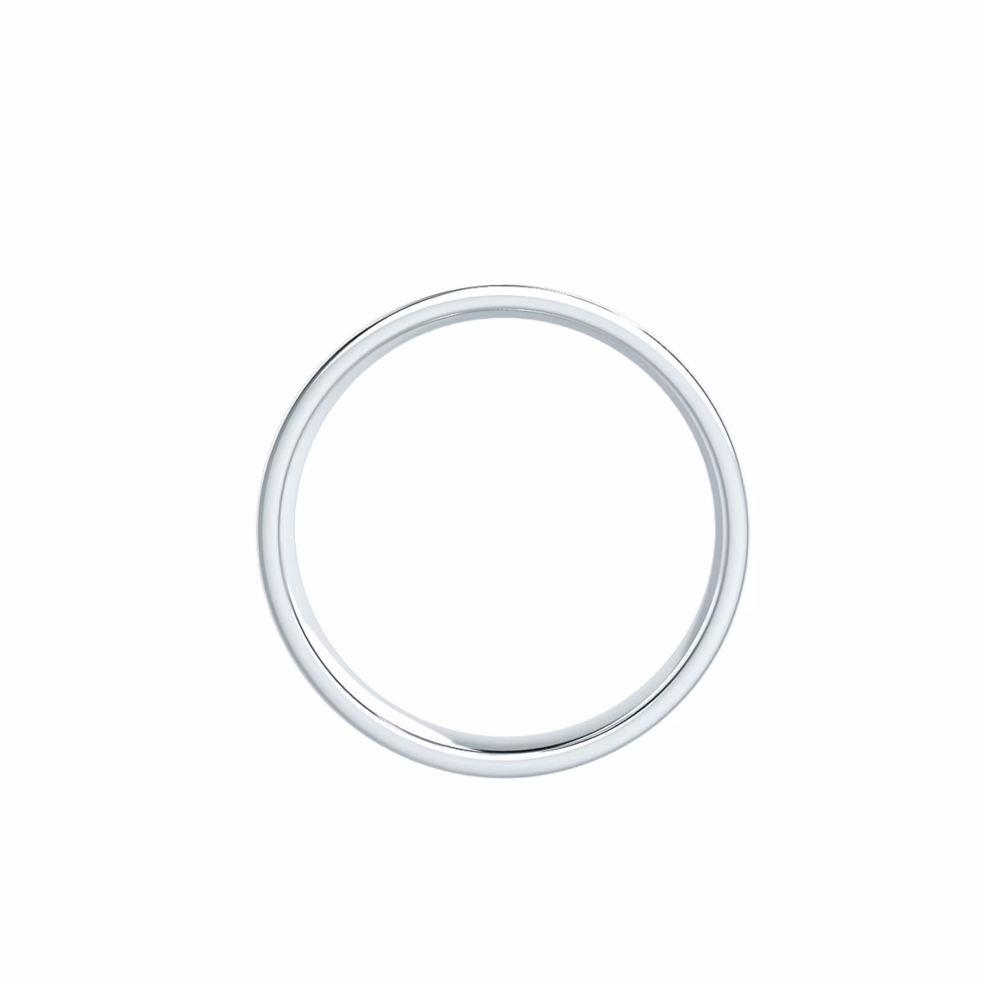 Classic Flat Men's Wedding Band in White Gold Design-219