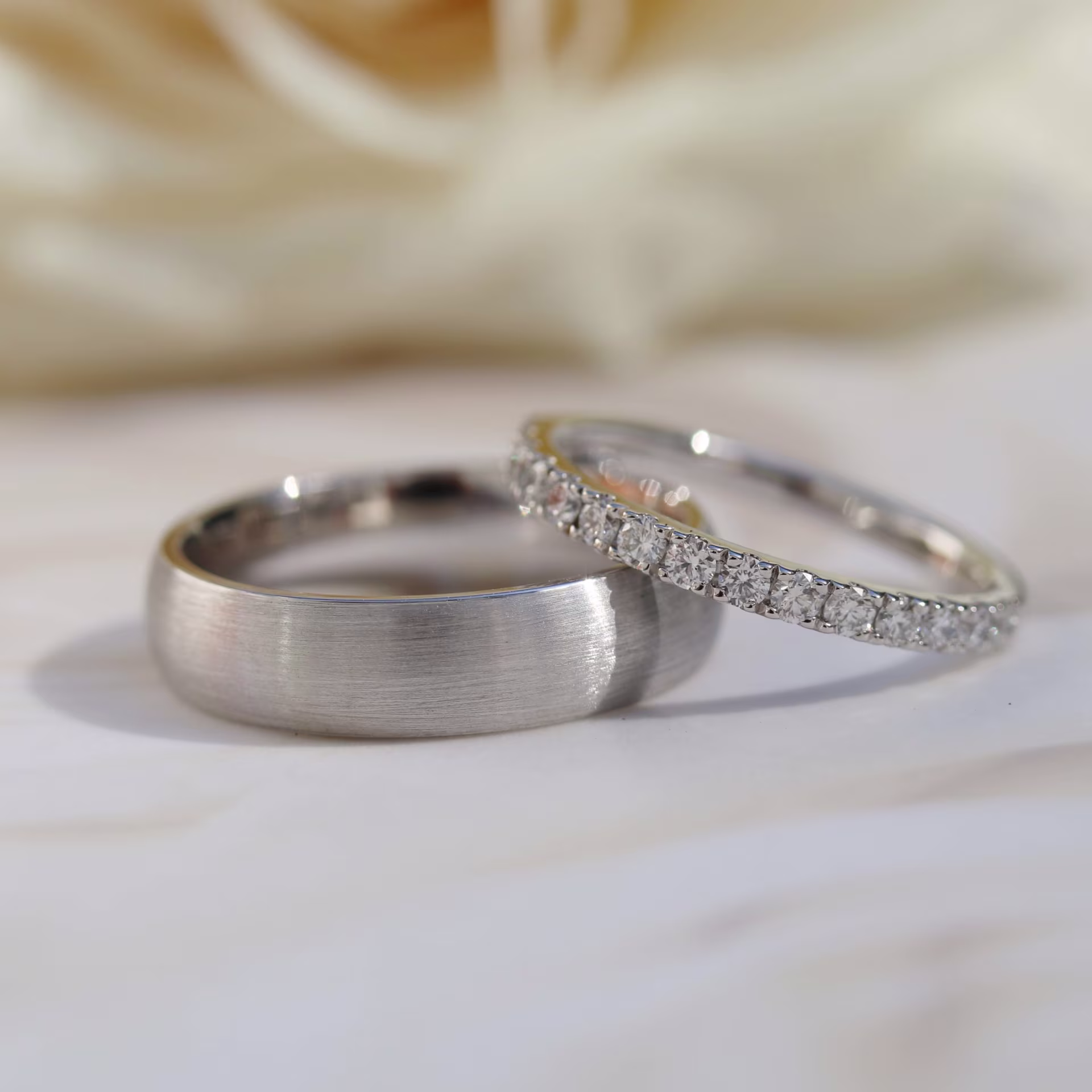 Matte Rounded Ring Mens Wedding Band Design AD205