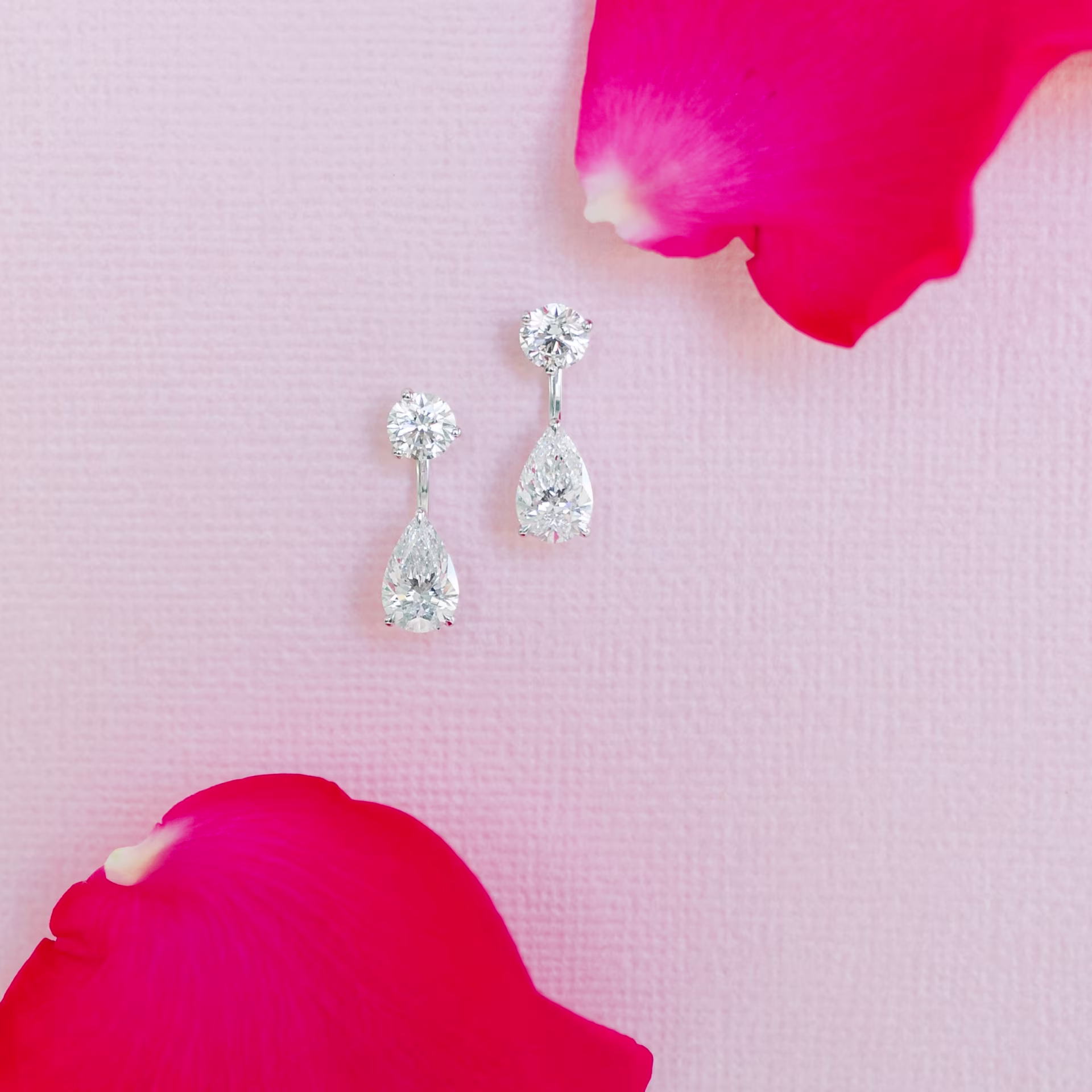 white gold 2ctw pear lab diamond earring jackets ada diamonds design ad 322