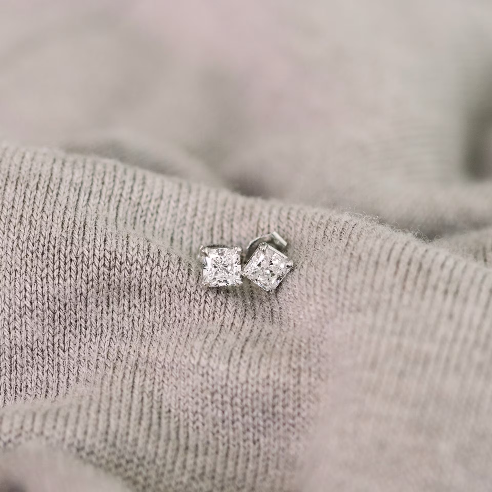 1 ct radiant stud earrings made with lab diamonds ada diamonds design ad 293