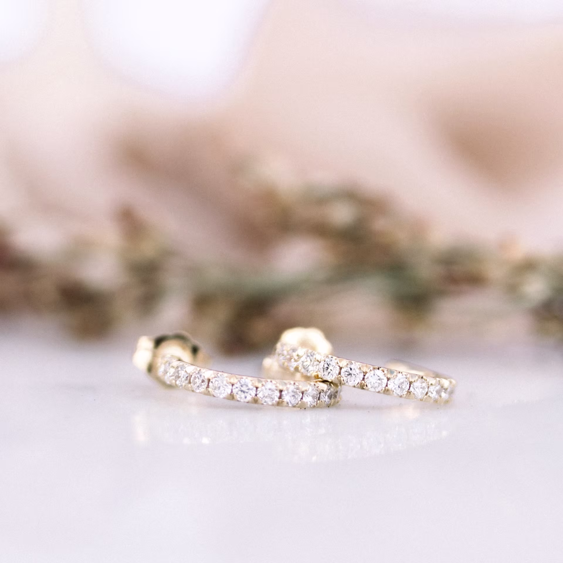 yellow gold lab diamond huggie hoops ada diamonds design ad 325