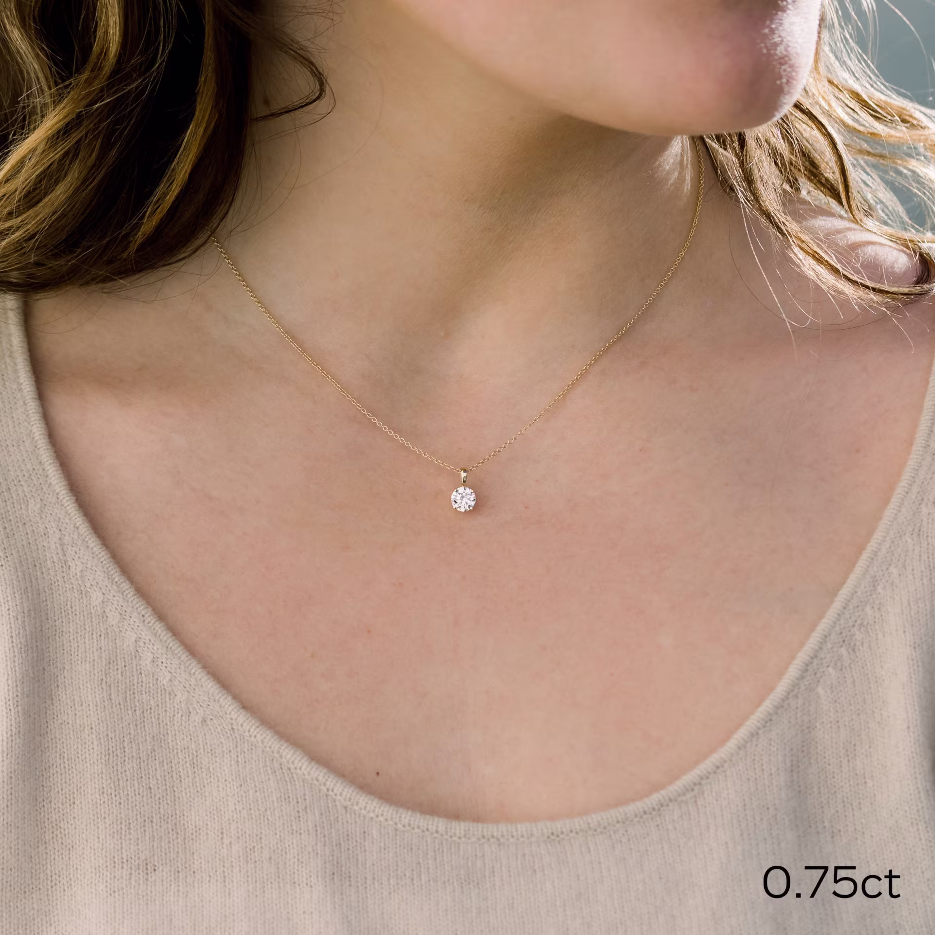 0.75 carat round lab diamond solitaire pendant yellow gold ada diamonds design ad 011