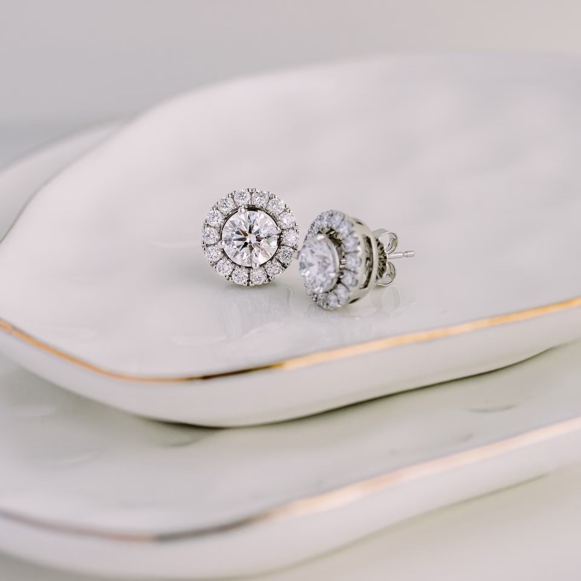 heavenly halo lab diamond stud earring jackets ada diamonds design ad029