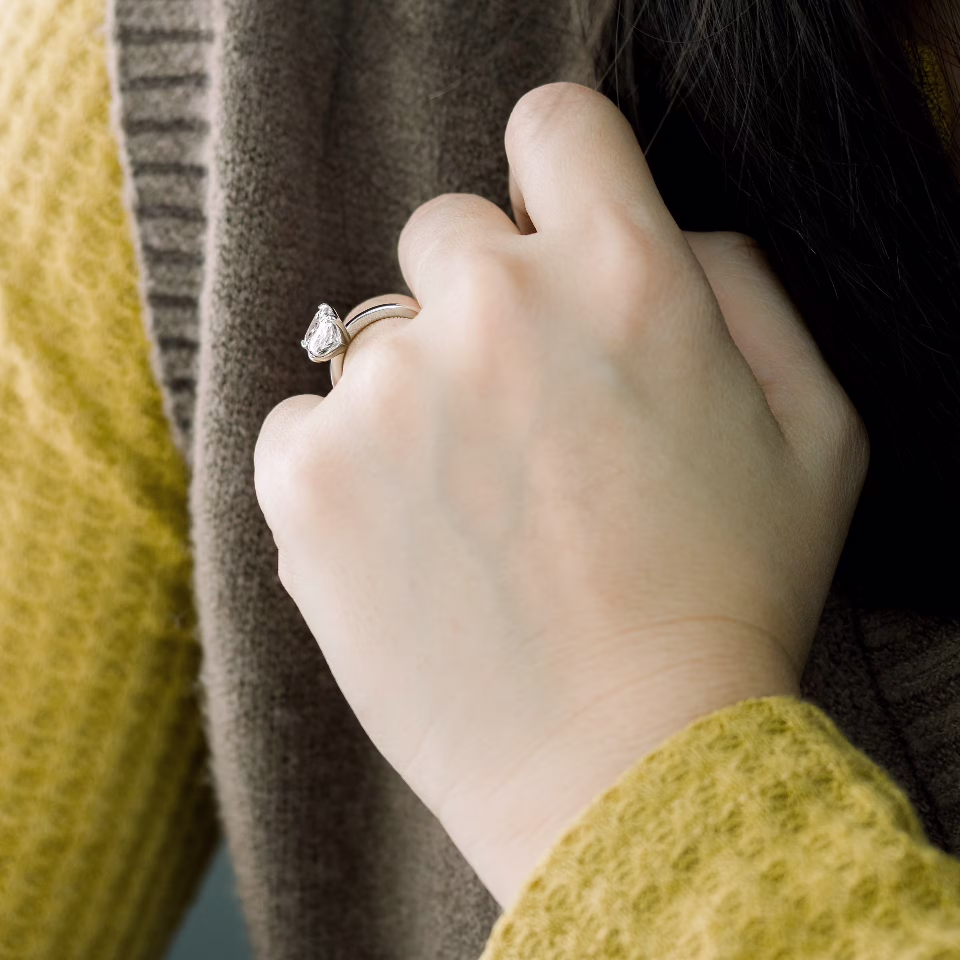 radiant classic four prong solitaire in platinum