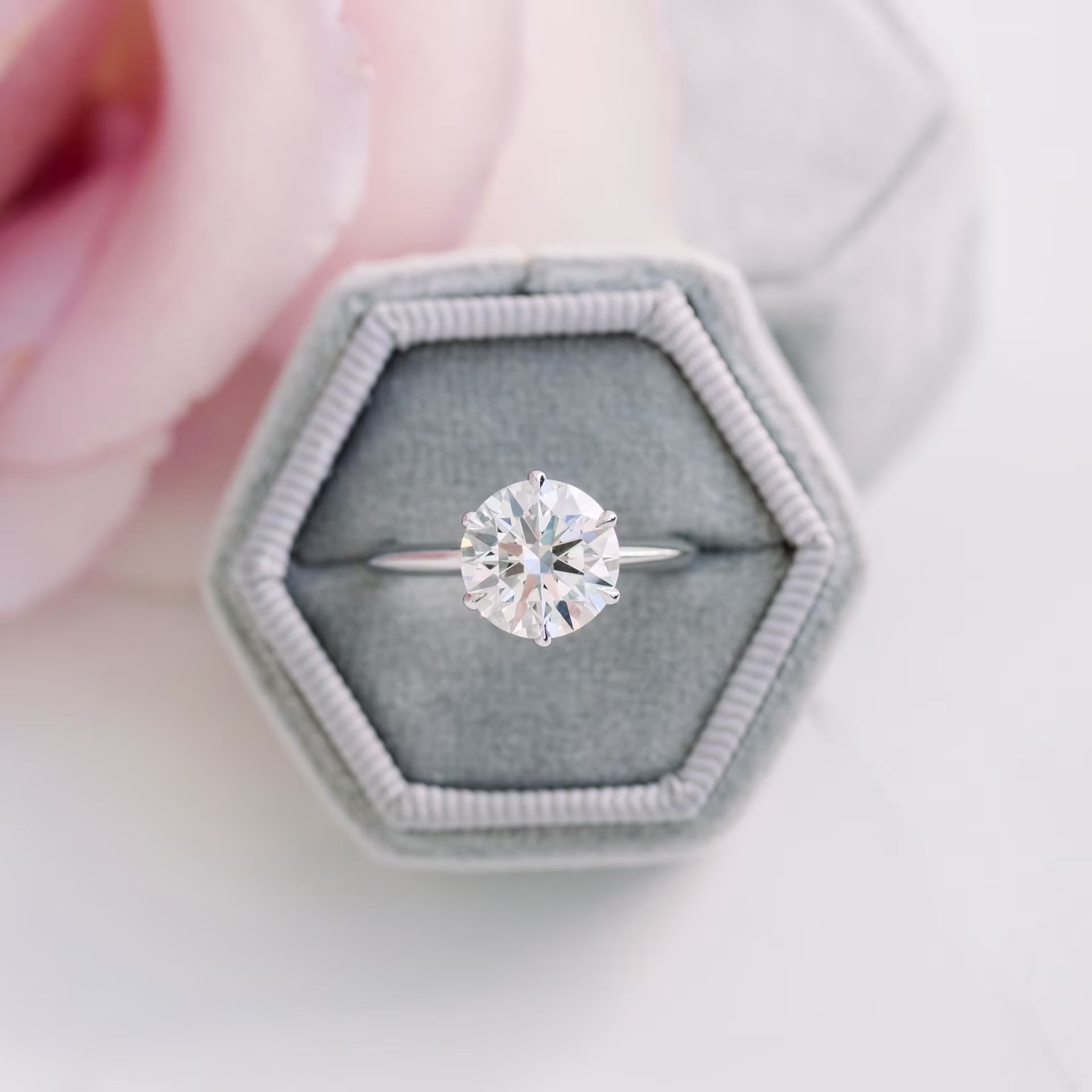 platinum 3 ct round six prong lab diamond solitaire engagement ring ada diamonds design ad 067 macto