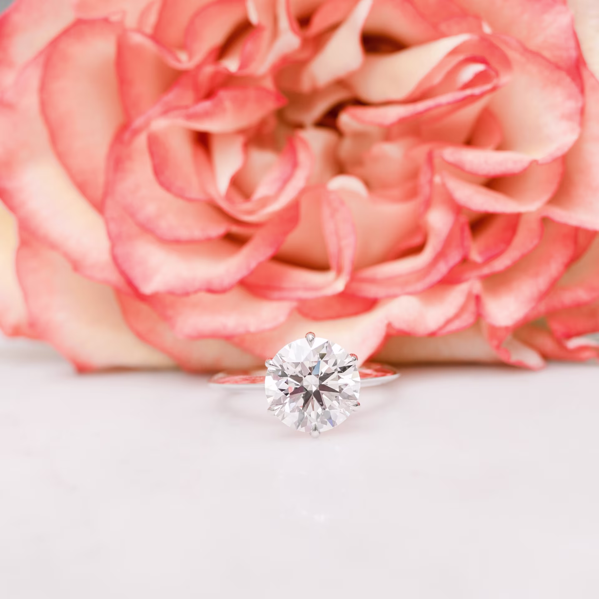 platinum 4 ct round six prong solitaire engagement ring lab diamonds ada diamonds design ad 067